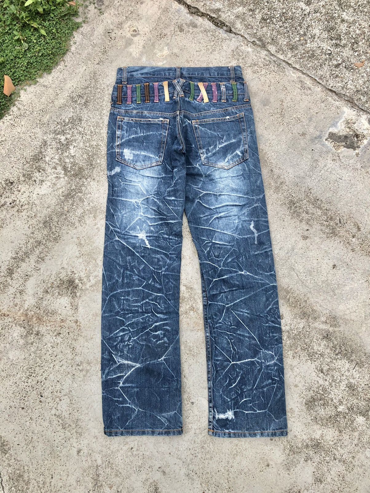 Japanese Brand ELECTRIC WASH DOUBLE WAIST BY NYLAUS JEANS Size US 29 - 5 Thumbnail