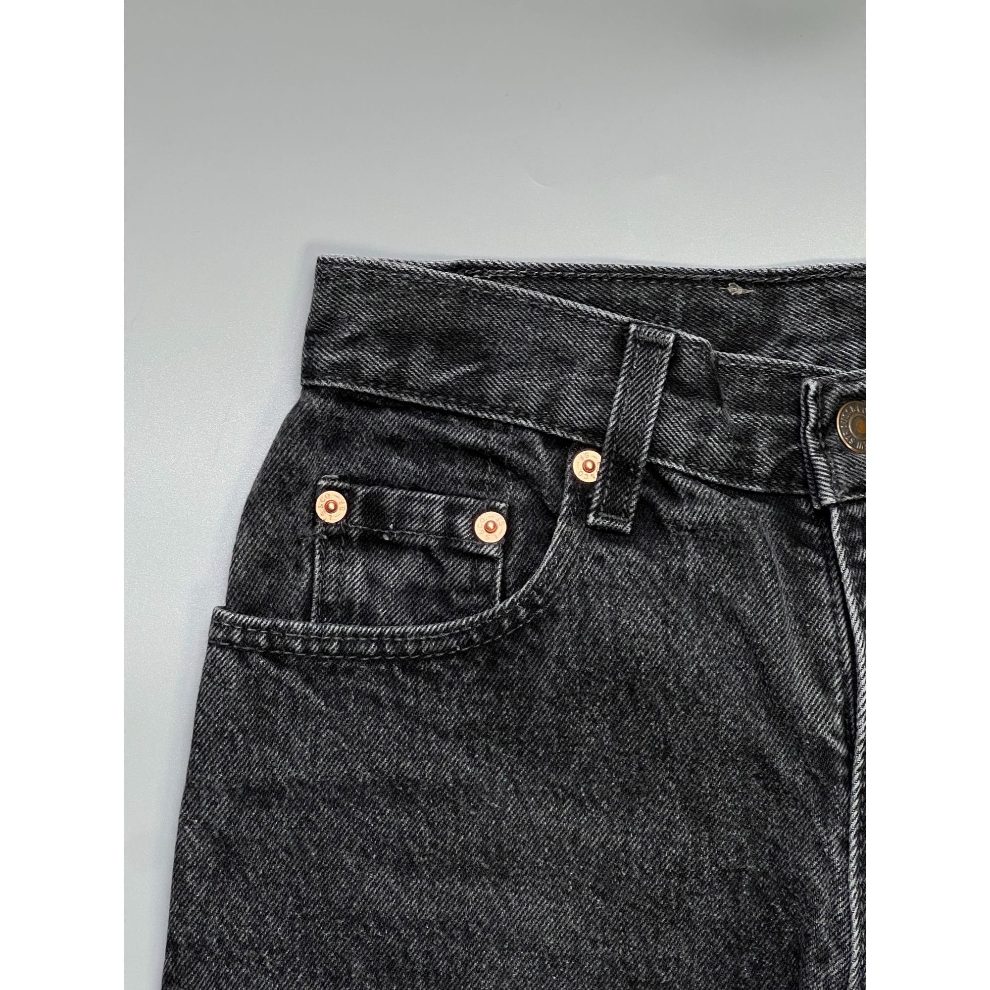 Levi's Vintage Clothing Levi’s 881 Orange Tab Vintage Black Denim Jeans (Y1055) Size US 30 / EU 46 - 3 Thumbnail