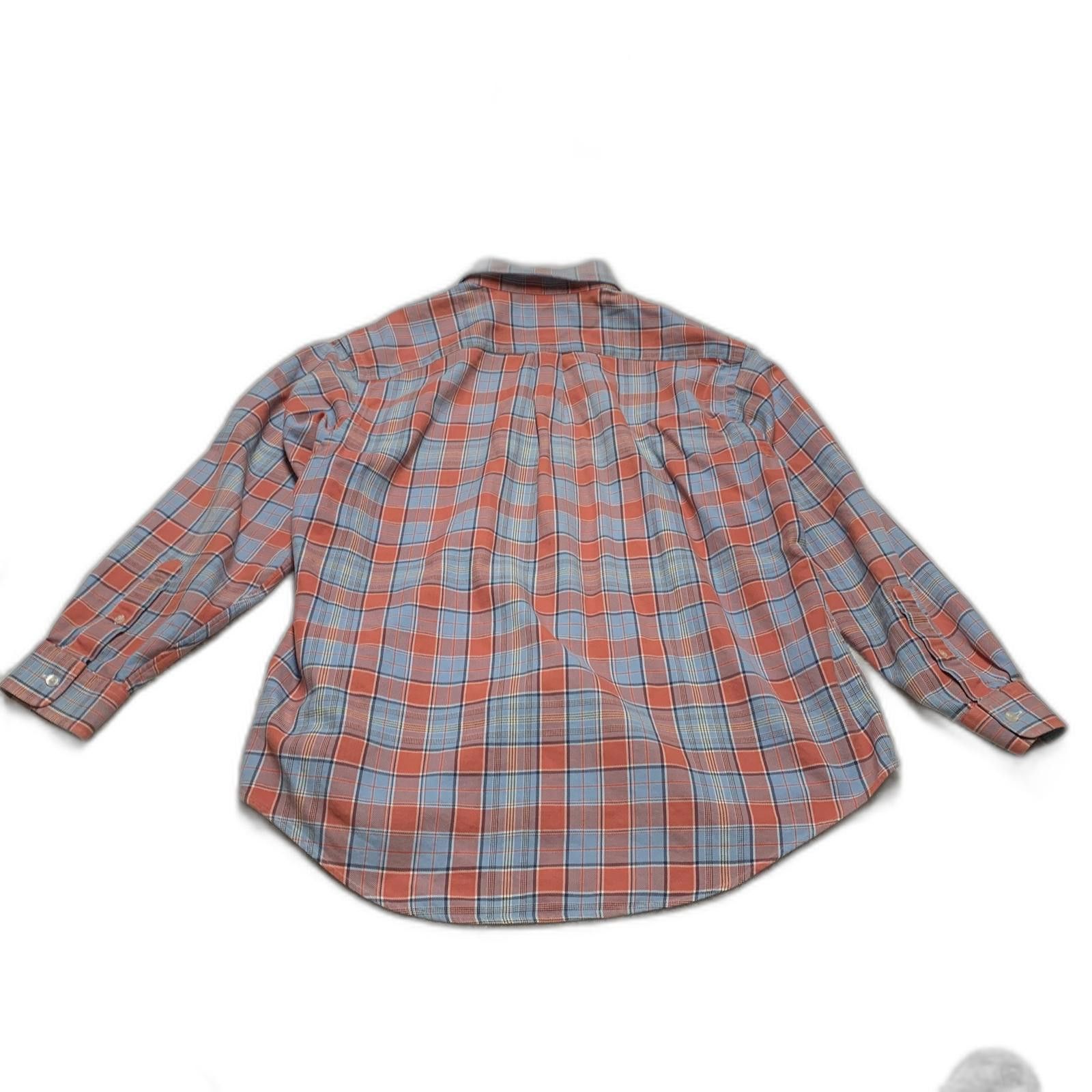 Vineyard Vines Vineyard Vines Men's XL Blue Orange Plaid Shirt Size 44R - 2 Thumbnail