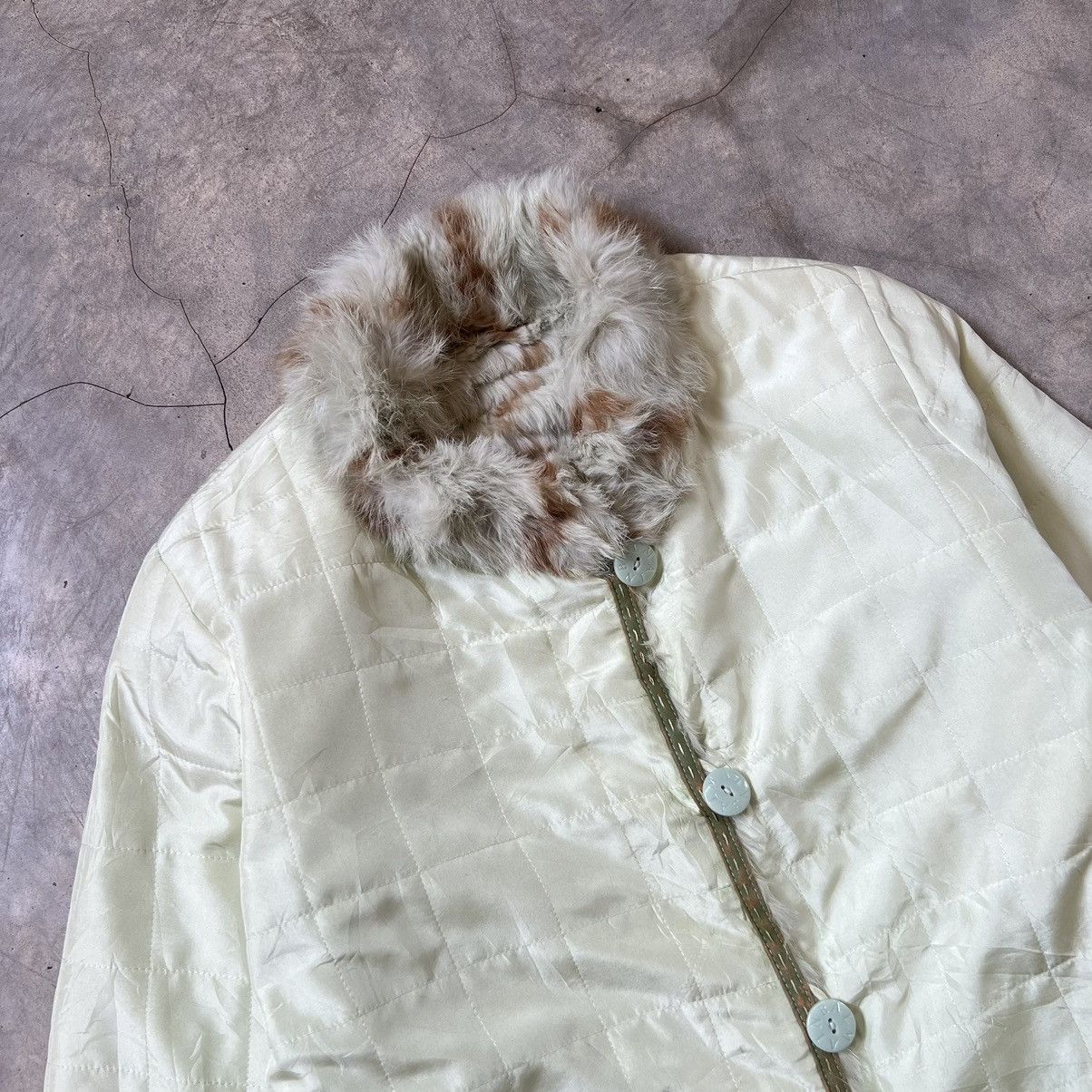 Balmain Vintage 80s Balmain Paris Silk/Fur Reversible jacket Size L / US 10 / IT 46 - 5 Thumbnail