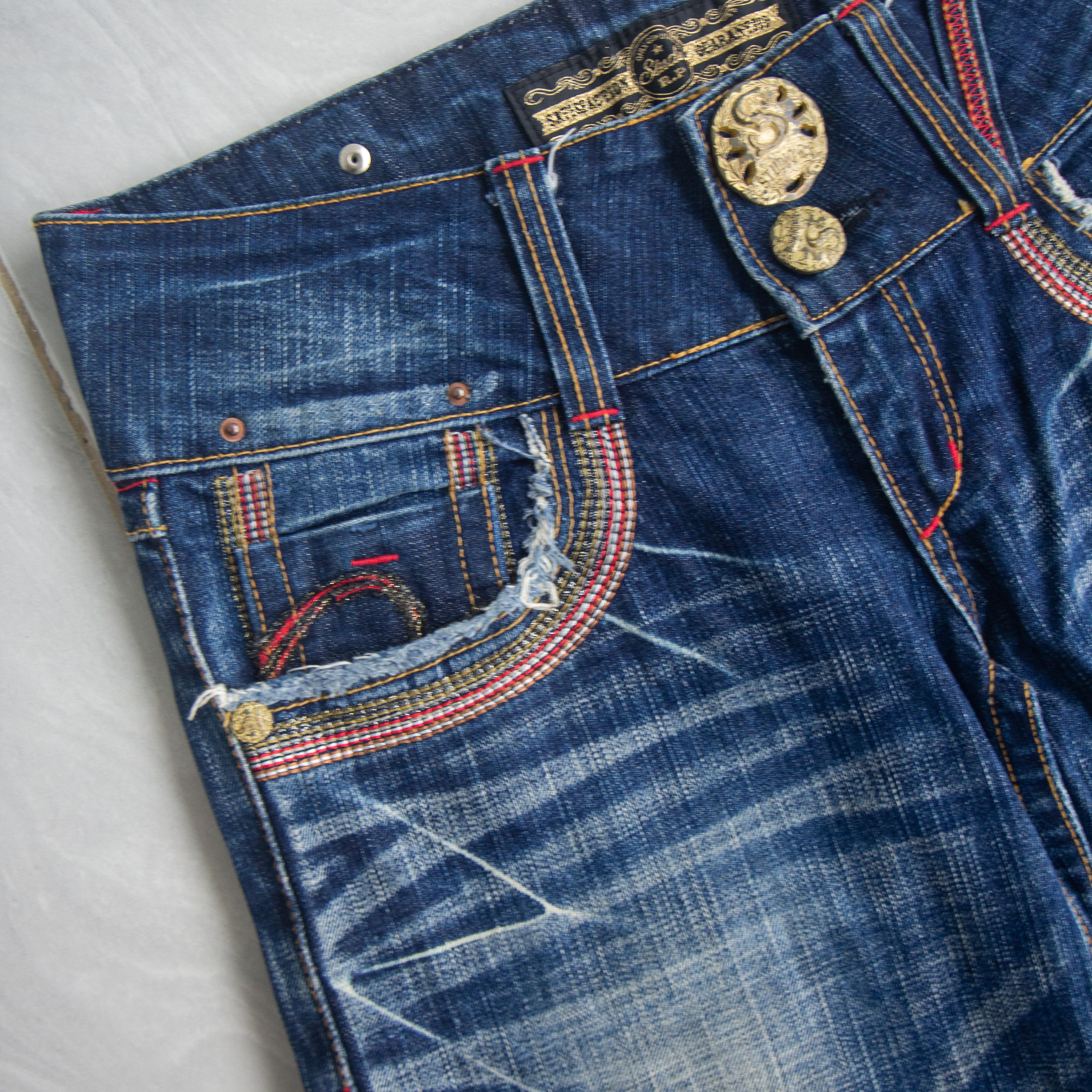 Japanese Brand Red Pepper Low Waist Bootcut Jeans Size 26" / US 2 / IT 38 - 7 Thumbnail