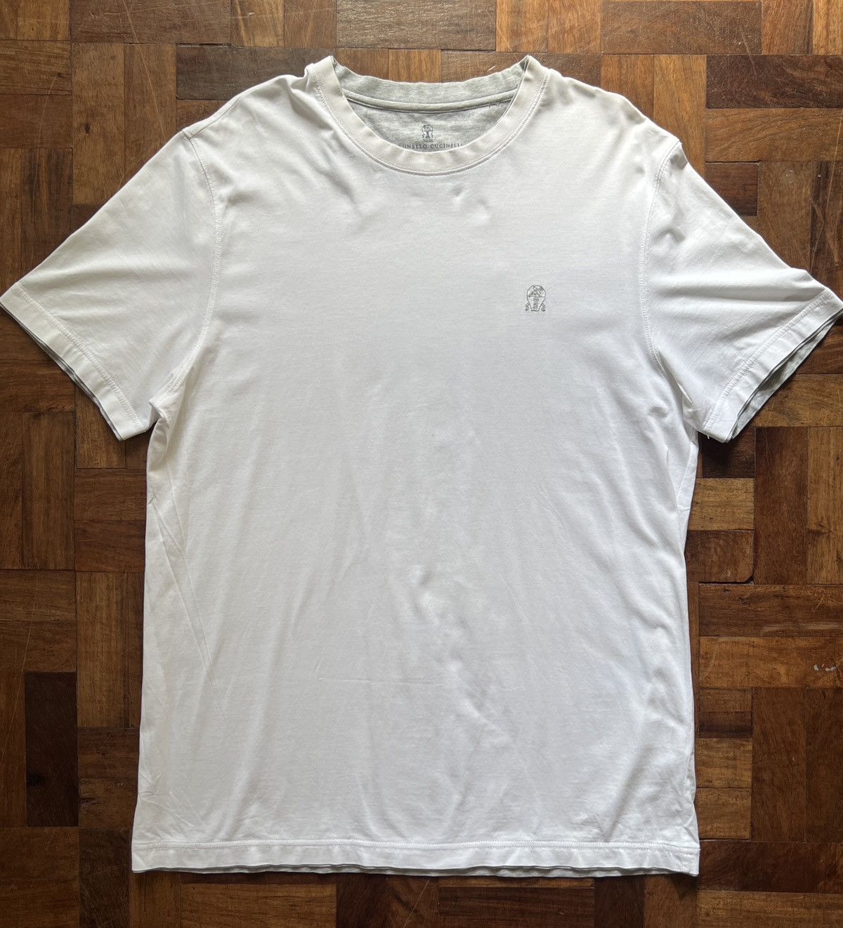 Brunello Cucinelli Brunello Cucinelli grey trimmed tshirt Size US M / EU 48-50 / 2 - 6 Thumbnail