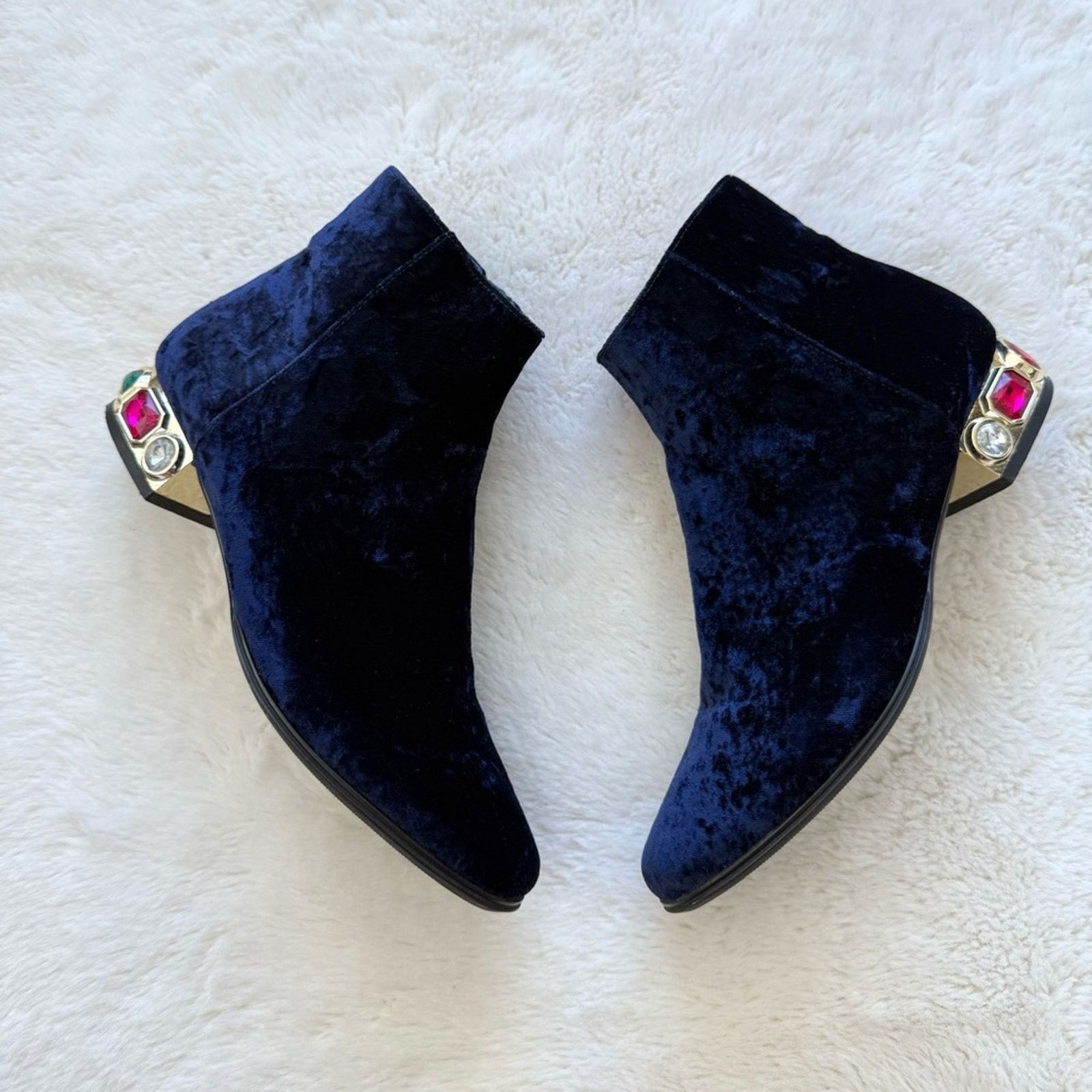Neiman Marcus Neiman Marcus velvet boots with crystals size 6 US 280$ Size US 6 / IT 36 - 1 Thumbnail