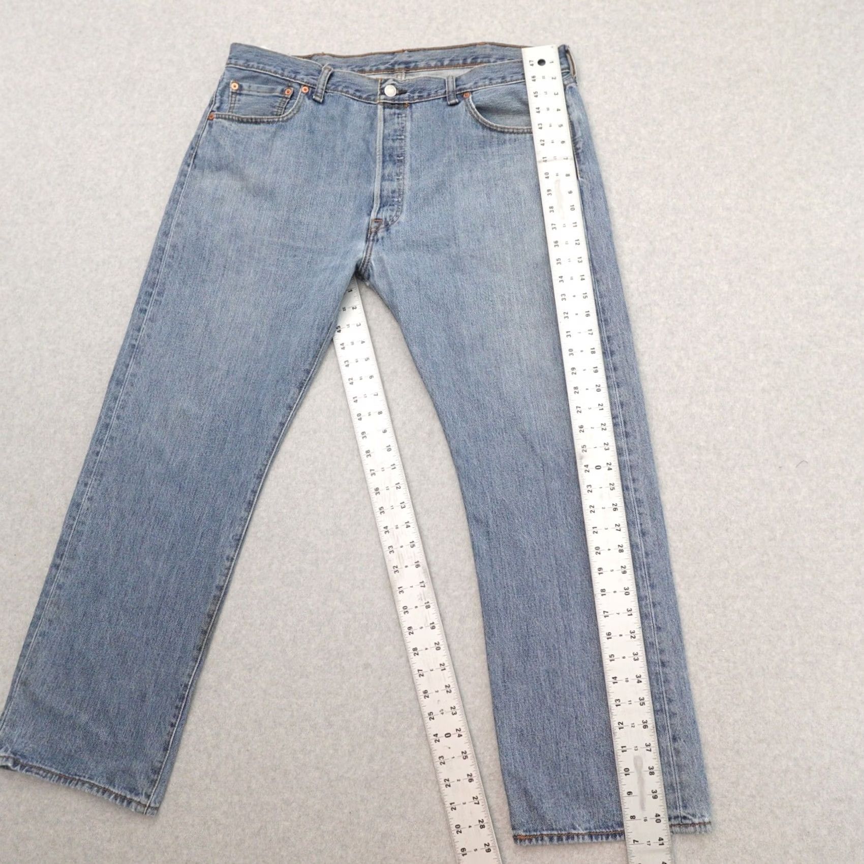 Levi's Levi's 501 Jeans Mens 40 (40x29) Button Fly Blue 5-Pocket Design Regular Inseam 29 Size US 40 / EU 56 - 2 Thumbnail