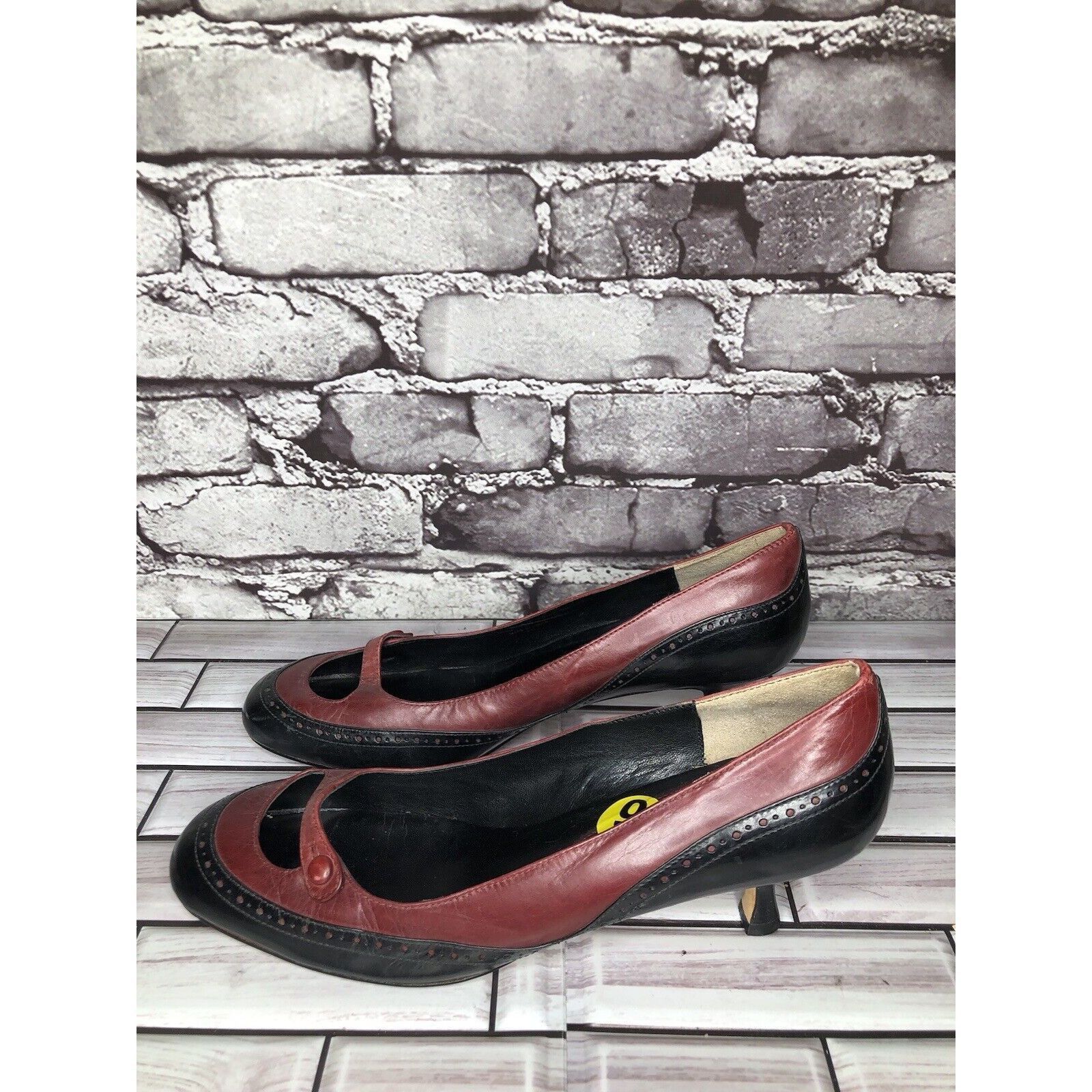 Other Max Studio Burgundy Red Leather MaryJane Strap High Heels Wo Size US 9 / IT 39 - 11 Thumbnail