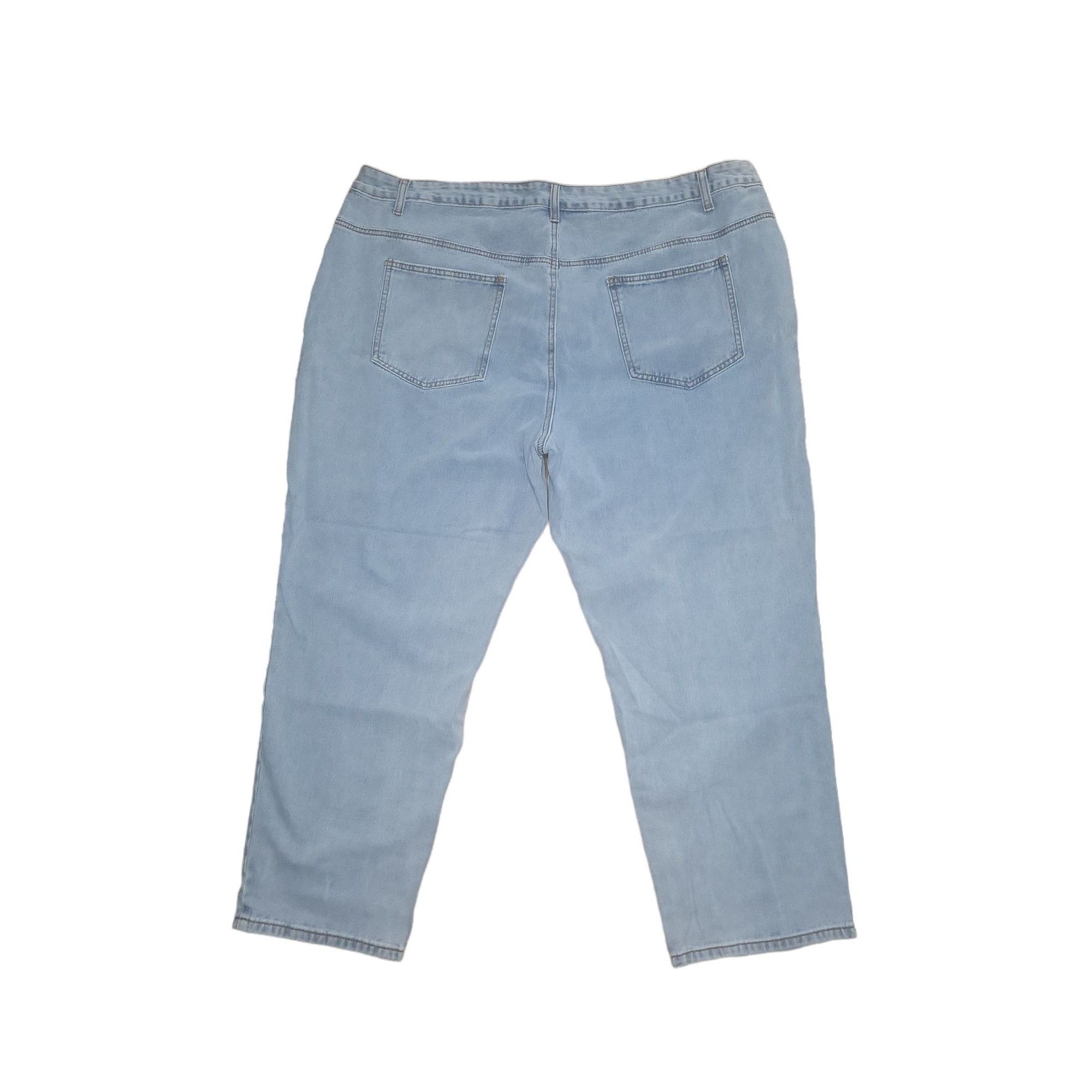 Shein Shein Jeans Women Sz 5X Denim Straight Leg Cropped Blue Plus Size 42" / US 20 - 6 Thumbnail