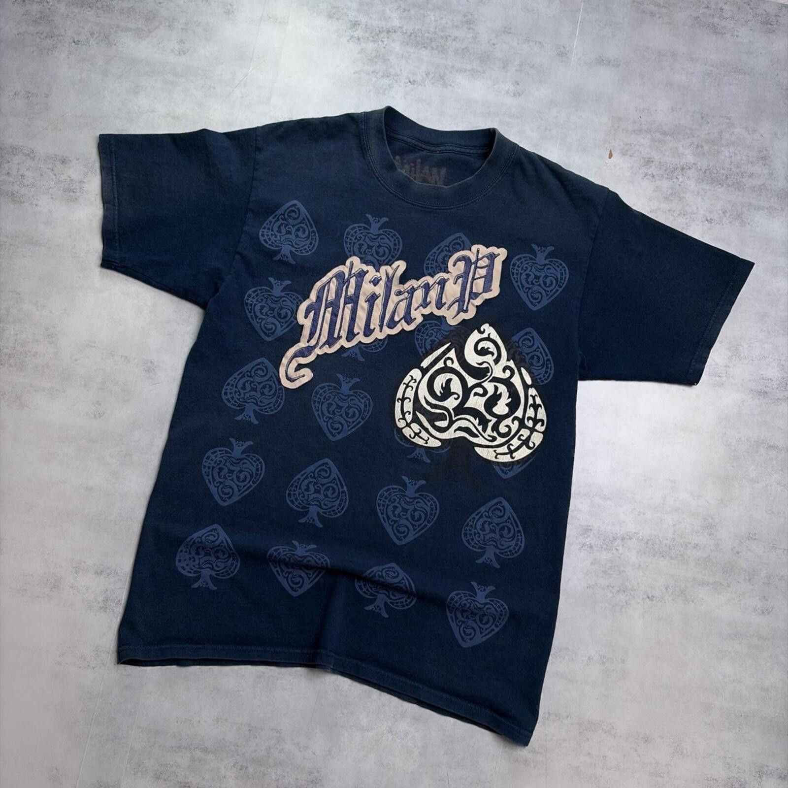 Other Y2K Navy Milan Grunge Gothic Skater T-Shirt Size US M / EU 48-50 / 2 - 2 Thumbnail