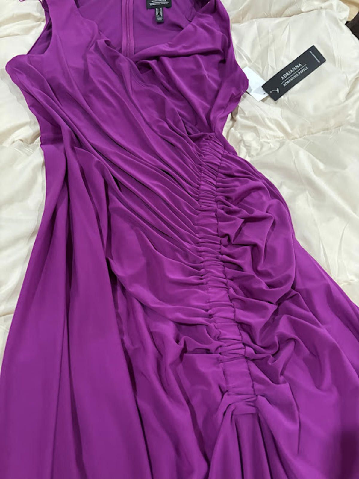 Other 24. Adrianna Papell Women's Shirred Jersey Dress Size 12 NWT Size XL / US 12-14 / IT 48-50 - 4 Thumbnail