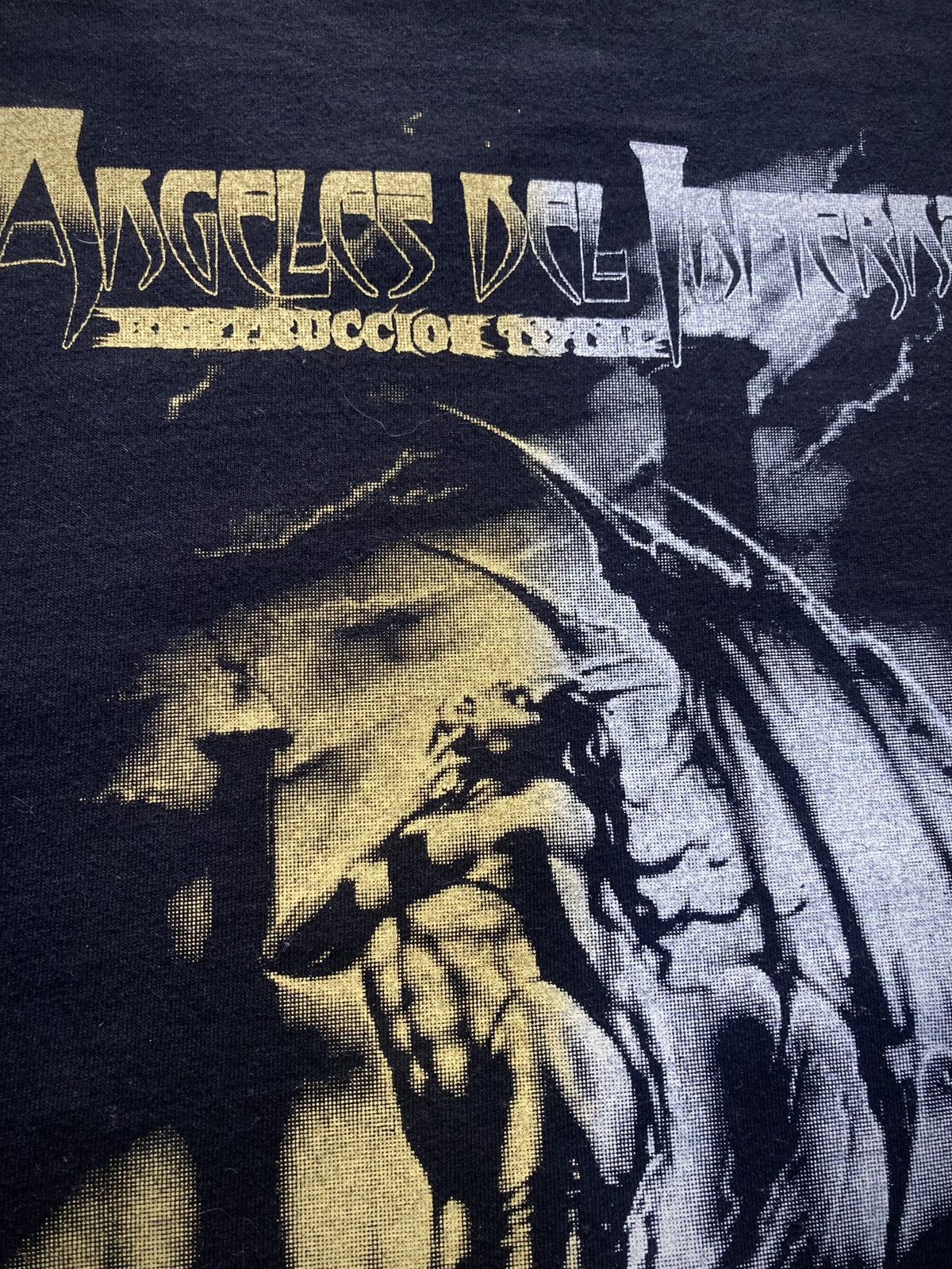Band Tees × Vintage Vintage 90s Ángeles Del Infierno Mexican Bootleg Band Tee Size US XL / EU 56 / 4 - 12 Thumbnail