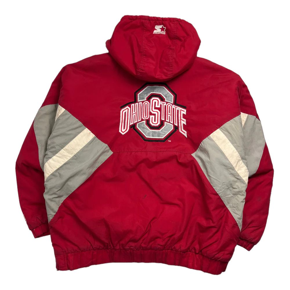 image of Vintage Ohio State Buckeyes Starter Jacket in Red, Men's (Size XL)