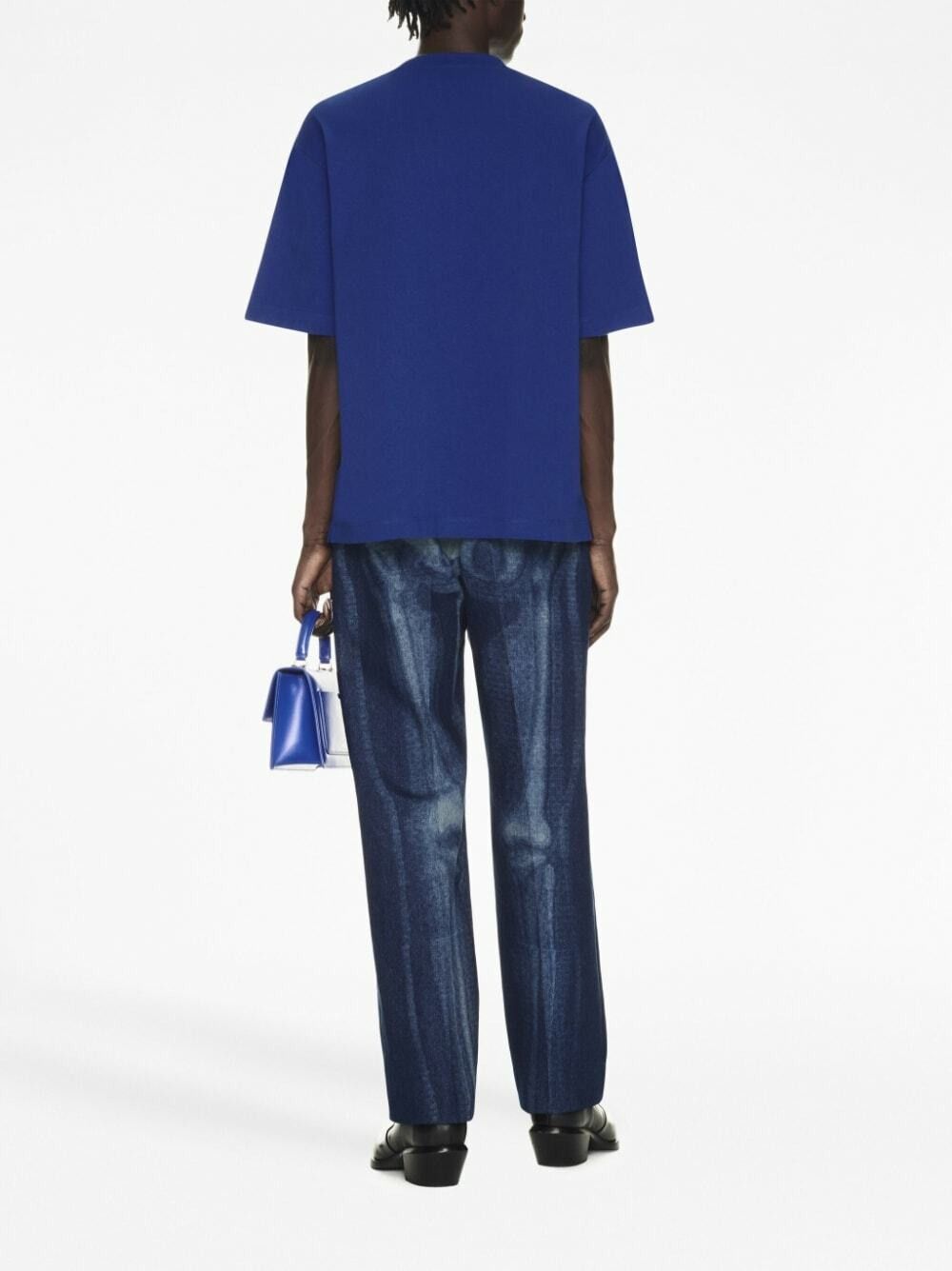 Off-White o1y0325 Logo Crewneck T-Shirt in Blue Size US XXL / EU 58 / 5 - 5 Thumbnail