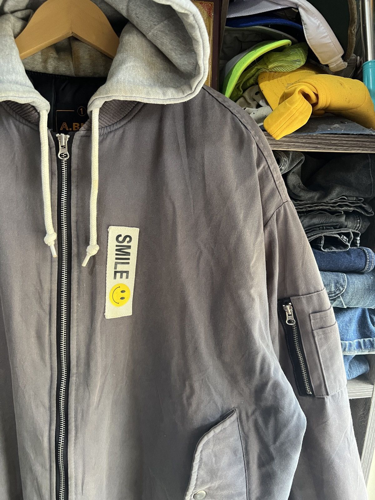 Japanese Brand 🔥A. Bless Smile Zipper Jacket Hoodie Size US XXL / EU 58 / 5 - 6 Thumbnail