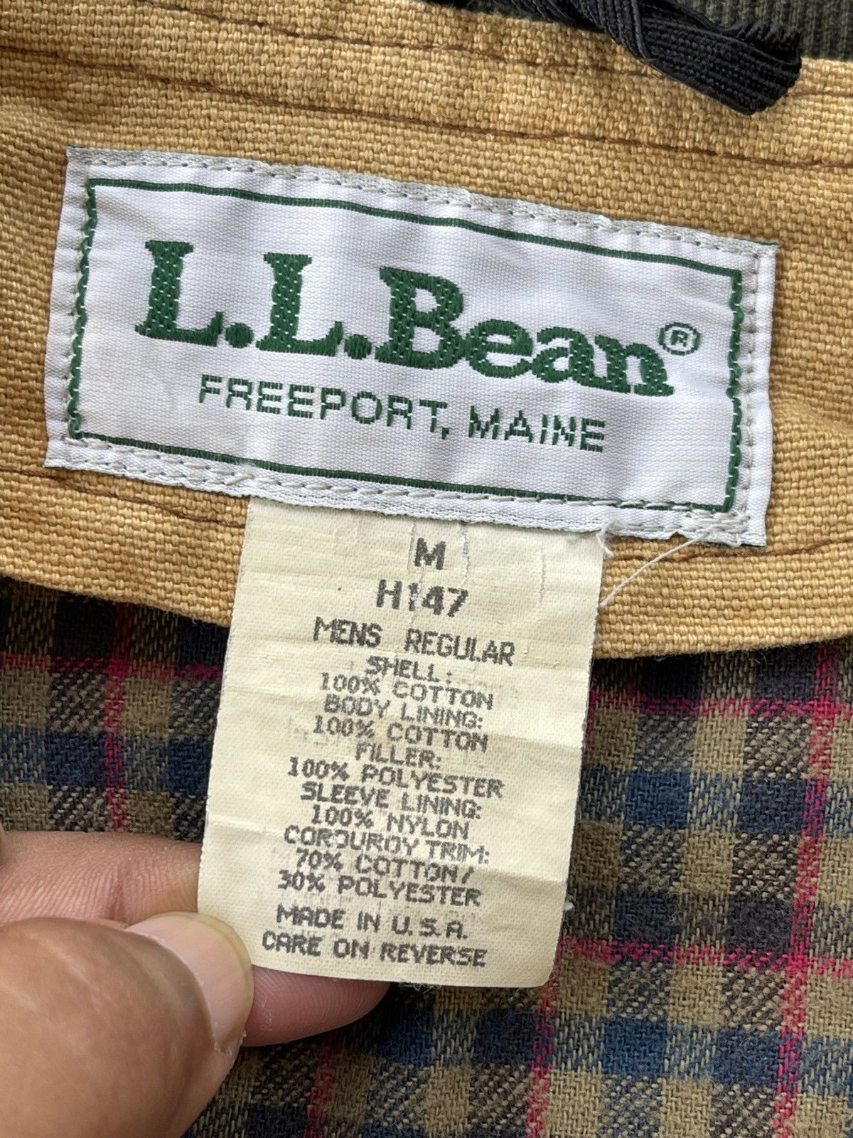 L.L. Bean Vintage 90s L.L. Bean Men's Field Coat With Wool/Nylon Liner Size US M / EU 48-50 / 2 - 14 Thumbnail