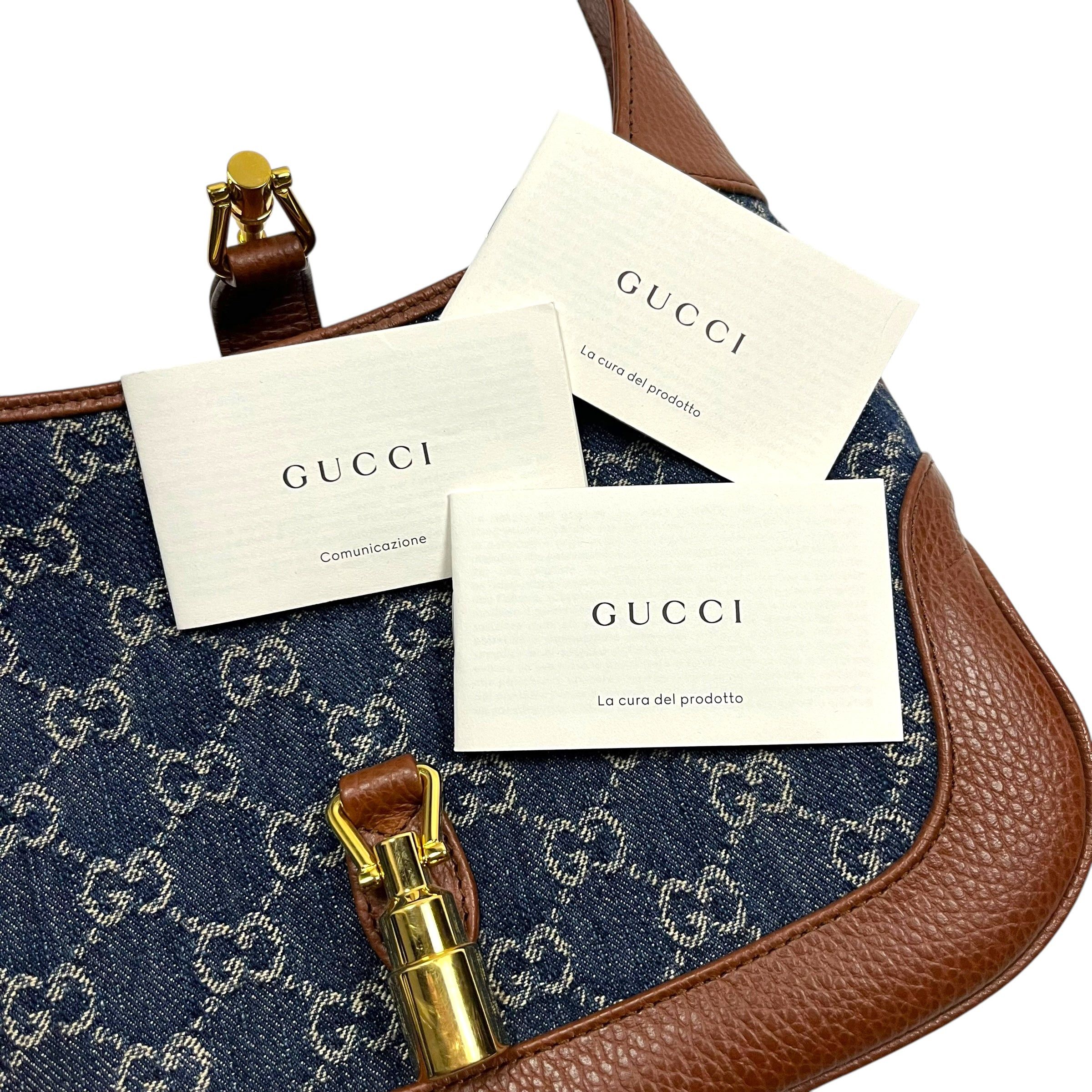 Gucci Gucci Jackie 1961 GG Denim Bag - O/S Size ONE SIZE - 10 Thumbnail