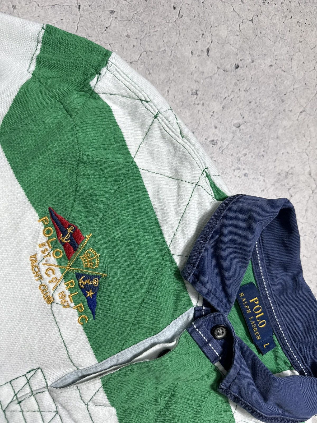 Polo Ralph Lauren Polo Ralph Lauren Rugby Sweatshirt Vintage Striped PRL Size US L / EU 52-54 / 3 - 5 Thumbnail