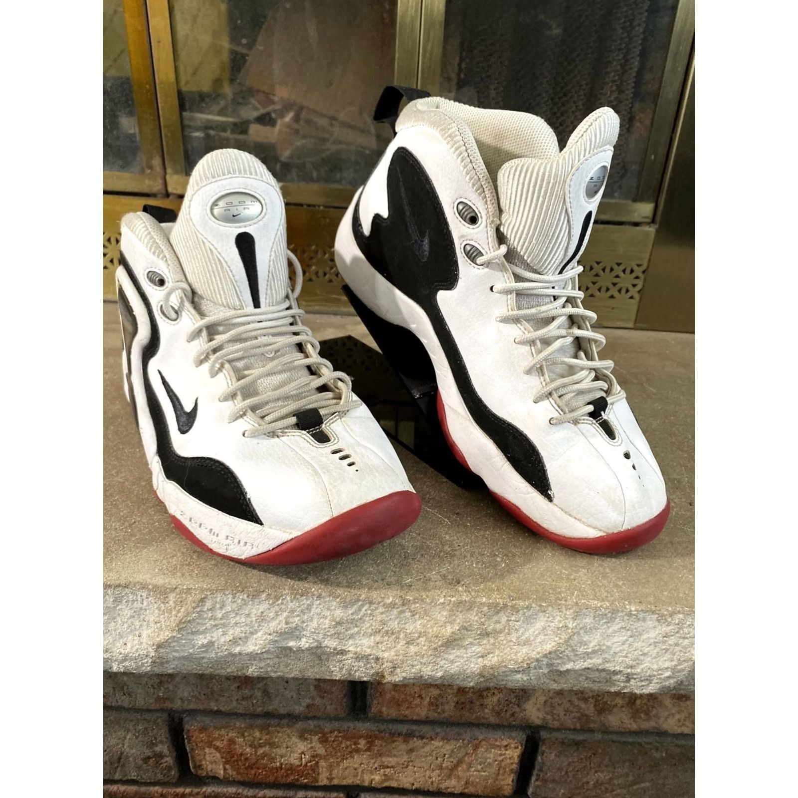 Nike VINTAGE Nike Zoom Hawk Flight Gary Payton Mens 9 805272-100 White Leather Basketball Shoes Glen? Size ONE SIZE - 4 Thumbnail