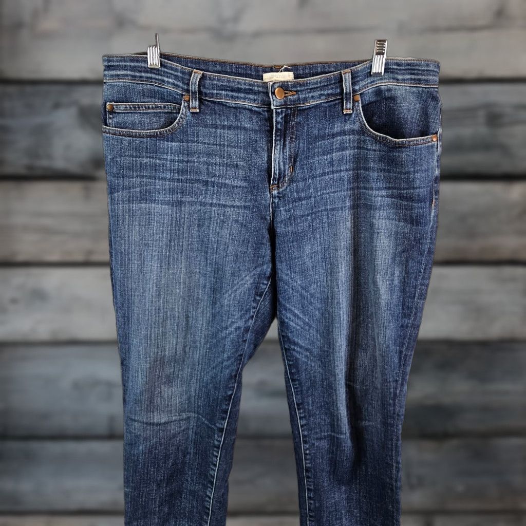 Eileen Fisher Eileen Fisher Womens Jeans Sz 14 Blue Mid Rise Straight Leg Cotton Size 36" / US 14 / IT 50 - 1 Thumbnail