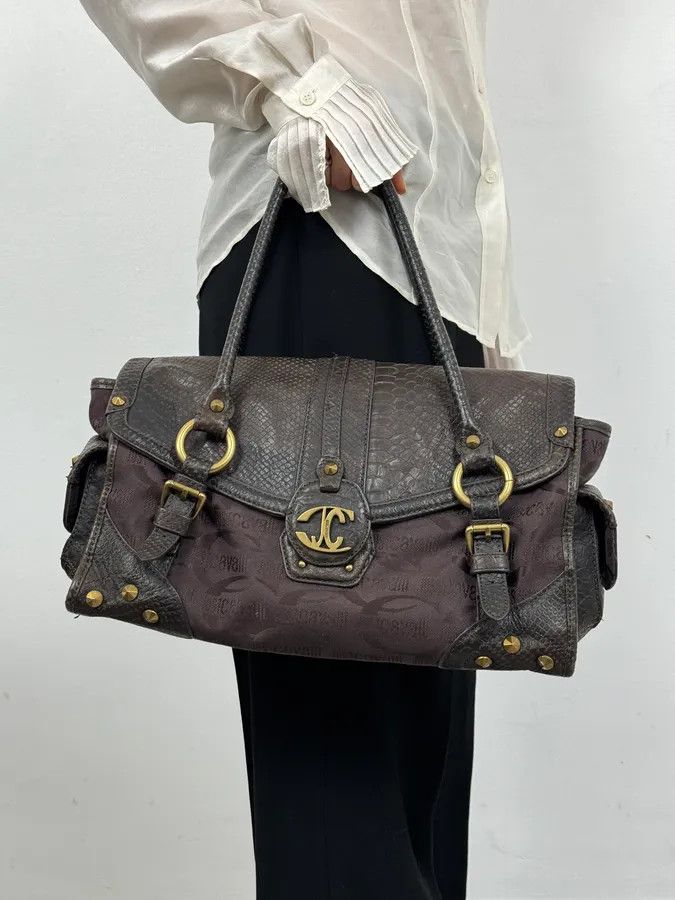 Roberto Cavalli AW2007 Cavalli Propaganda Brown Python Leather Bag Size ONE SIZE - 3 Thumbnail