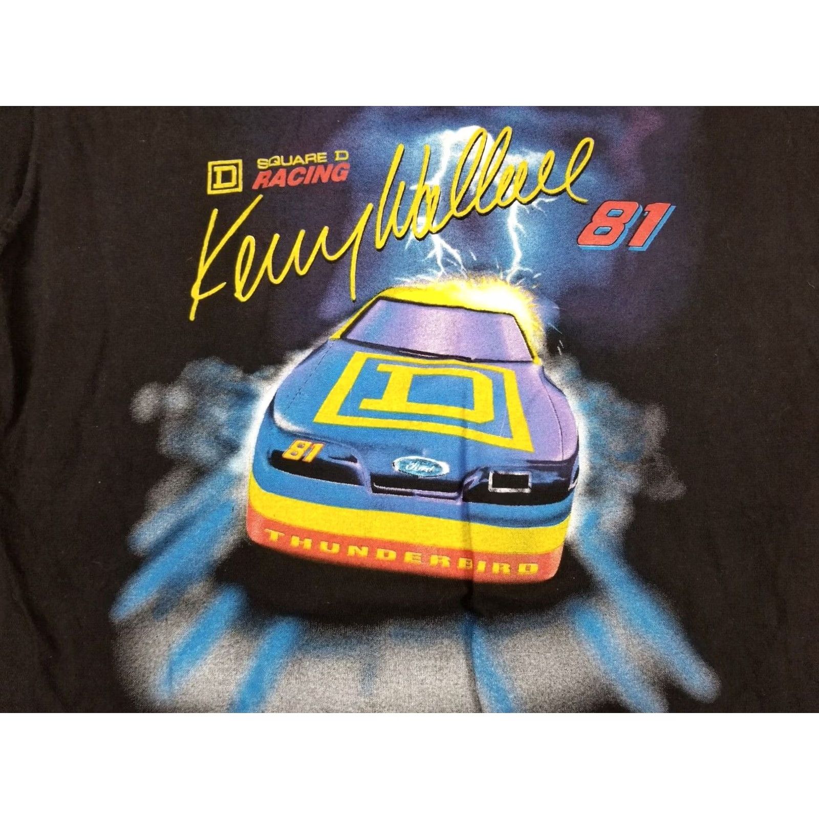 NASCAR VINTAGE NASCAR RACING BLACK T-SHIRT SZ LARGE Mens T-Shirt 90s Keny Wallace Racing USA USA Retro Rock Tropical Size US L / EU 52-54 / 3 - 2 Thumbnail