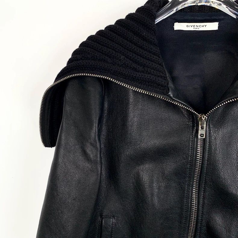 Givenchy Givenchy Black Cowhide Leather Zipper Long Sleeve Blazer Size US M / EU 48-50 / 2 - 3 Thumbnail