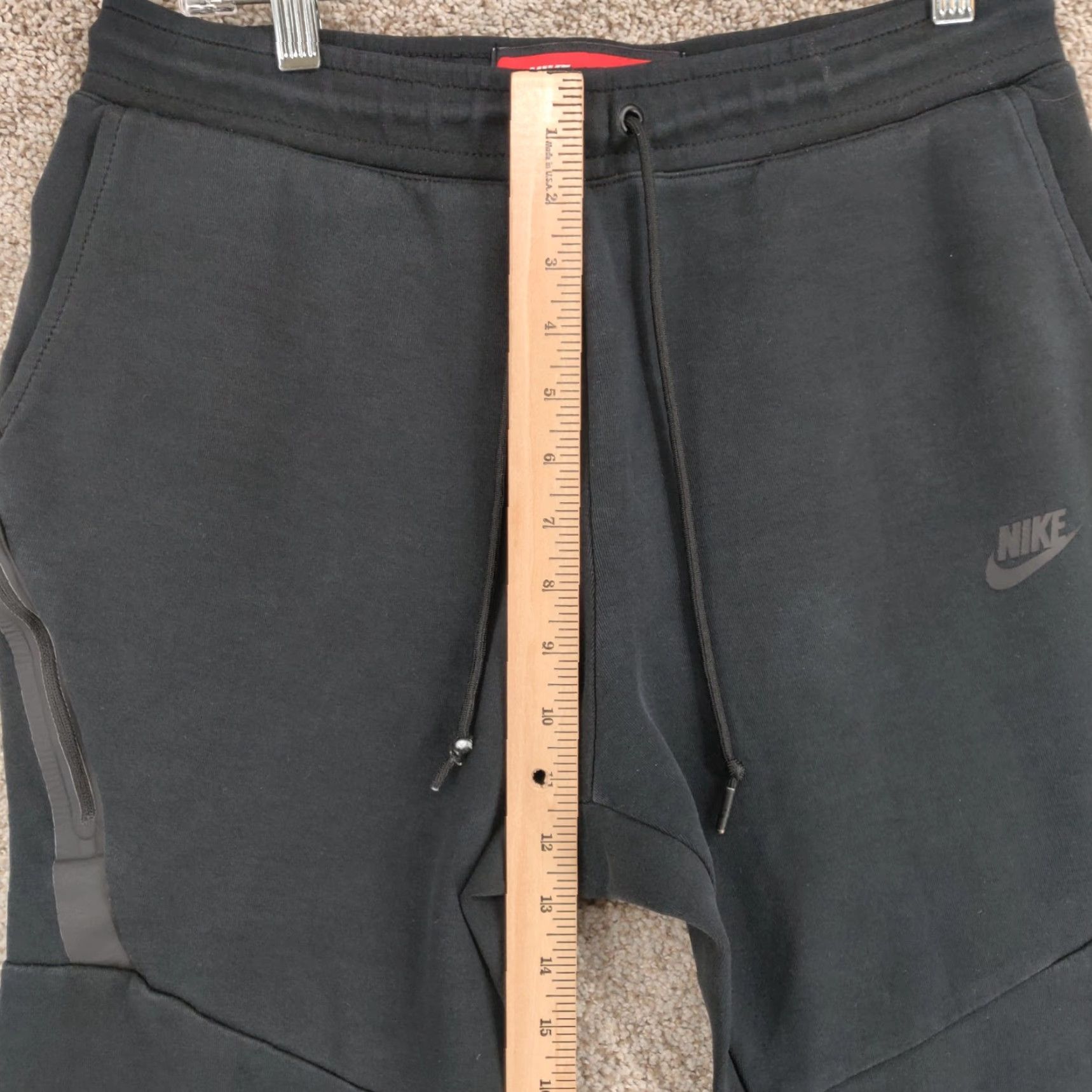 Nike Nike Tech Fleece Jogger Pants Mens Medium Black Zip Pocket Streetwear Athletic Size US 31 - 3 Thumbnail