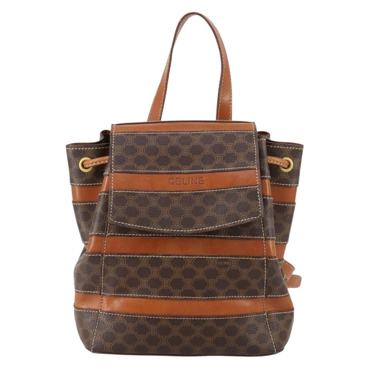 Celine Celine Vintage Macadam Backpack Canvas and Leather Size ONE SIZE - 1 Thumbnail