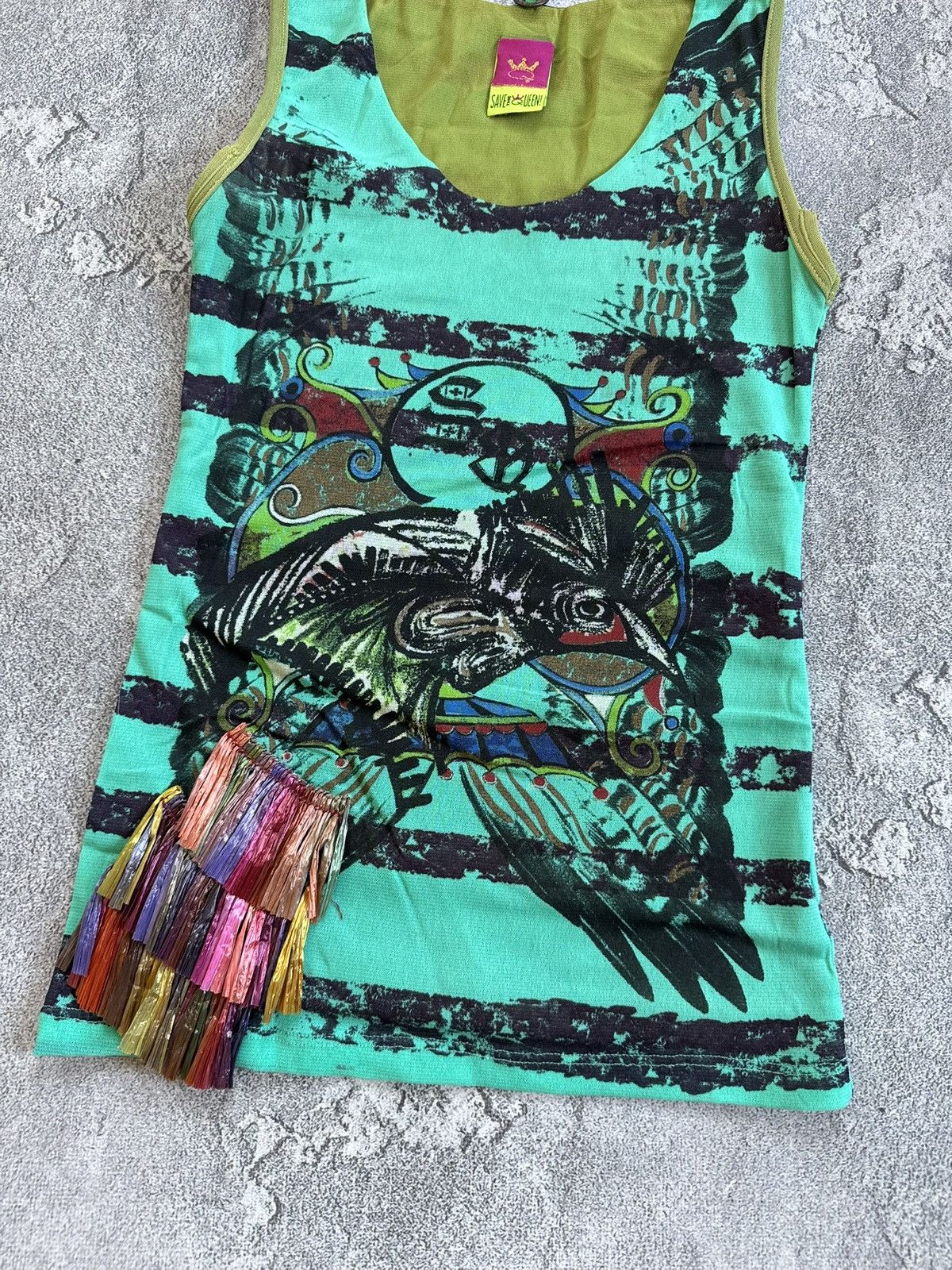 Jean Paul Gaultier Save the queen M/size Mesh top tank retro shirts avantgarde Size M / US 6-8 / IT 42-44 - 8 Thumbnail