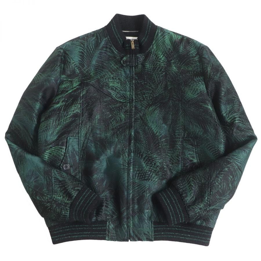 image of Saint Laurent Paris Ss21 Saint Laurent Teddy Jungle Jacket in Green, Men's (Size Small)