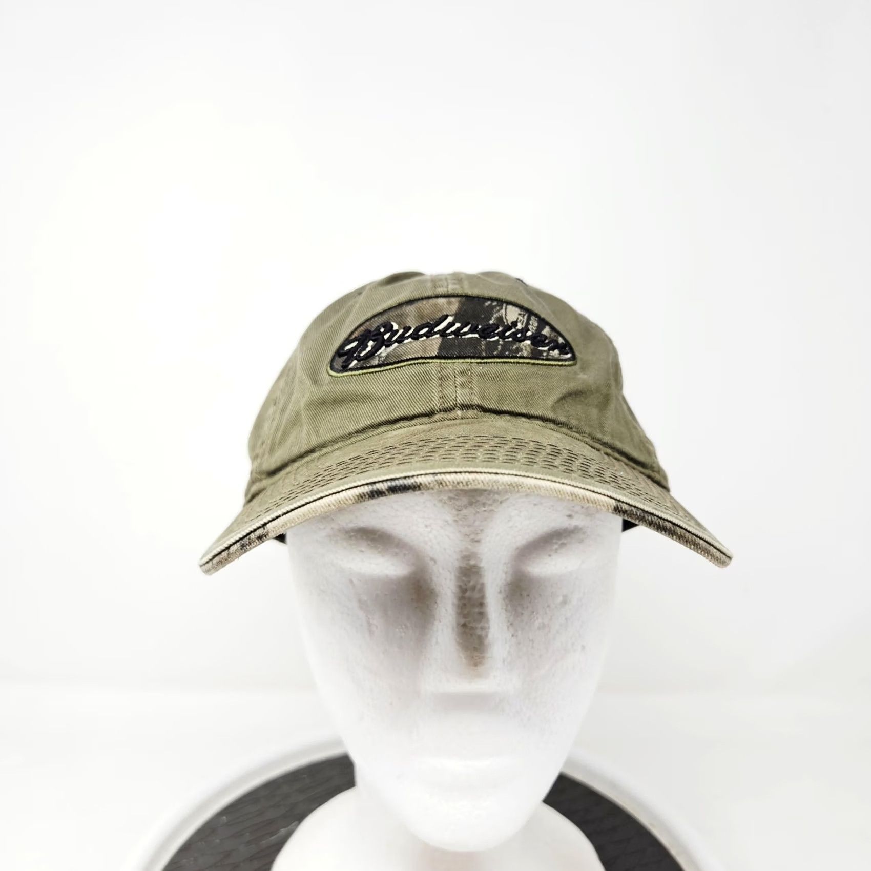 Budweiser The Game Hat Cap Baseball One Size Green Mens Camouflage Beer Adjustable Cap Size ONE SIZE - 2 Thumbnail