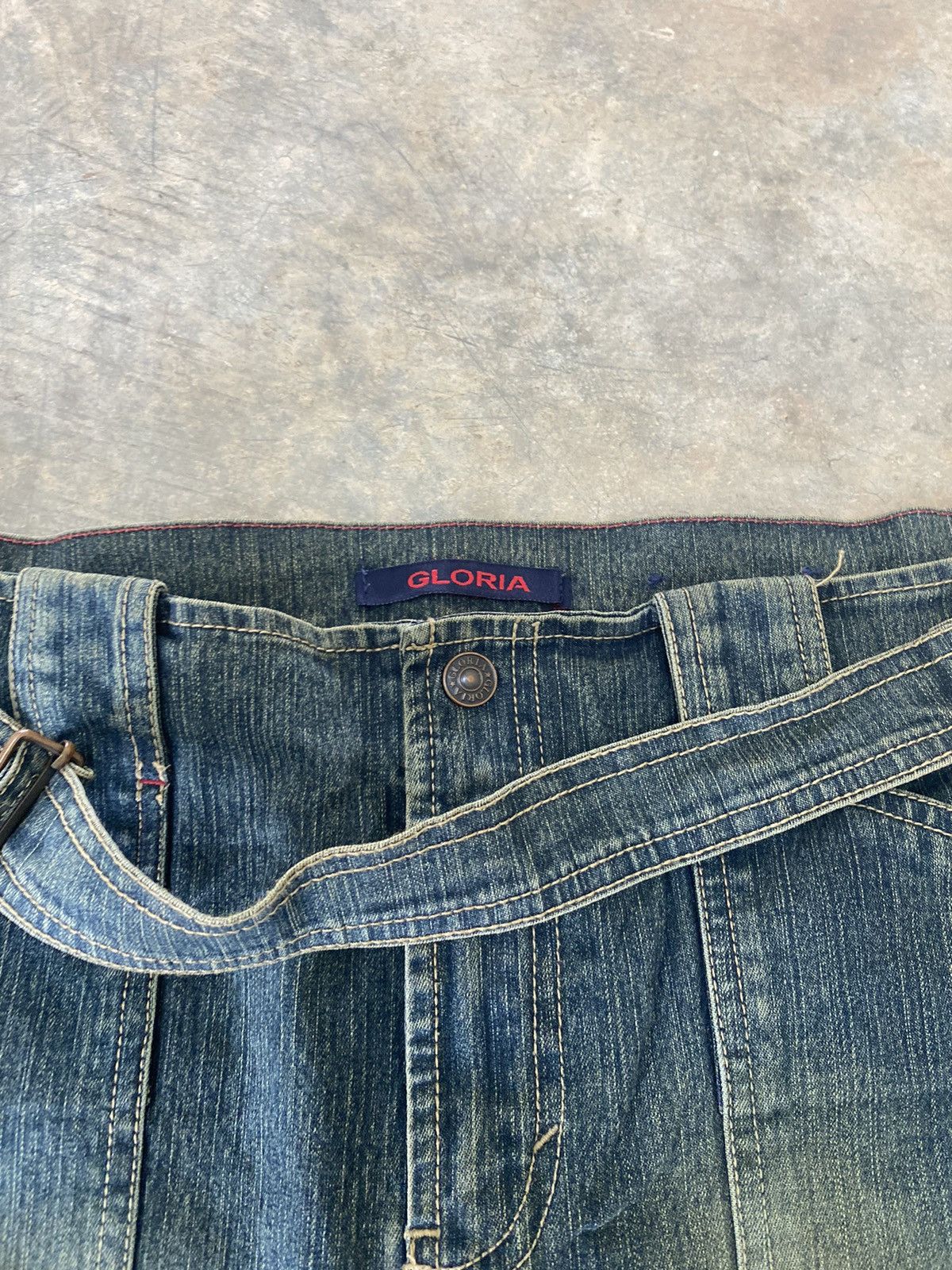 Hysteric Glamour × Japanese Brand × Le Grande Bleu (L.G.B.) Gloria Flare Jeans Mud wash Bondage 90s Punk Grunge Size US 32 / EU 48 - 6 Thumbnail