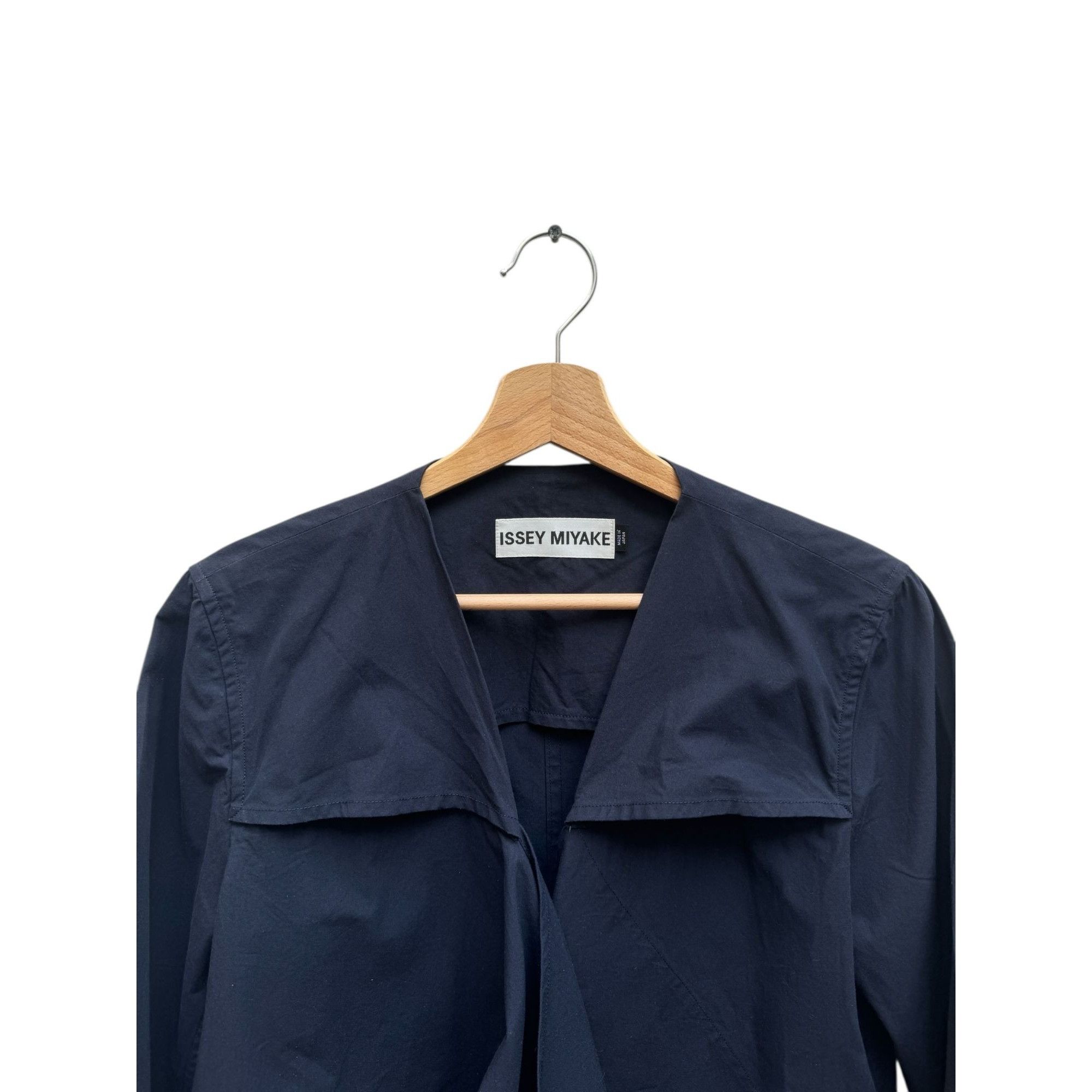 Issey Miyake Issey Miyake Vintage Navy Cotton Silk Jacket Size 3 fits M Size M / US 6-8 / IT 42-44 - 3 Thumbnail
