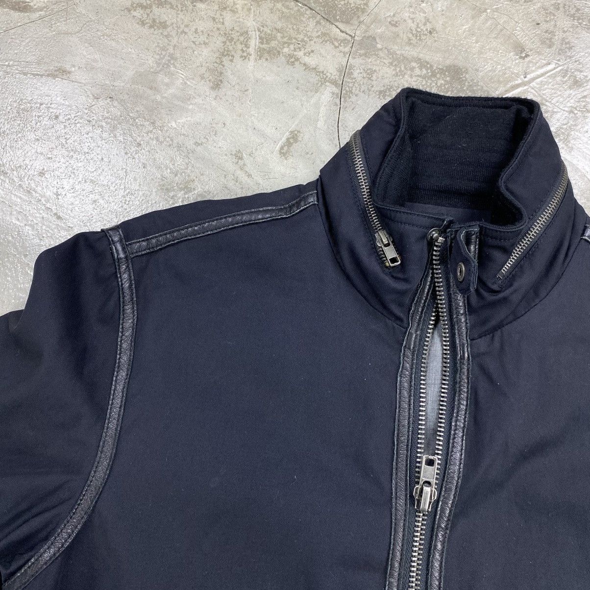 John Varvatos Leather Trimmed Riding Jacket Size US M / EU 48-50 / 2 - 2 Thumbnail