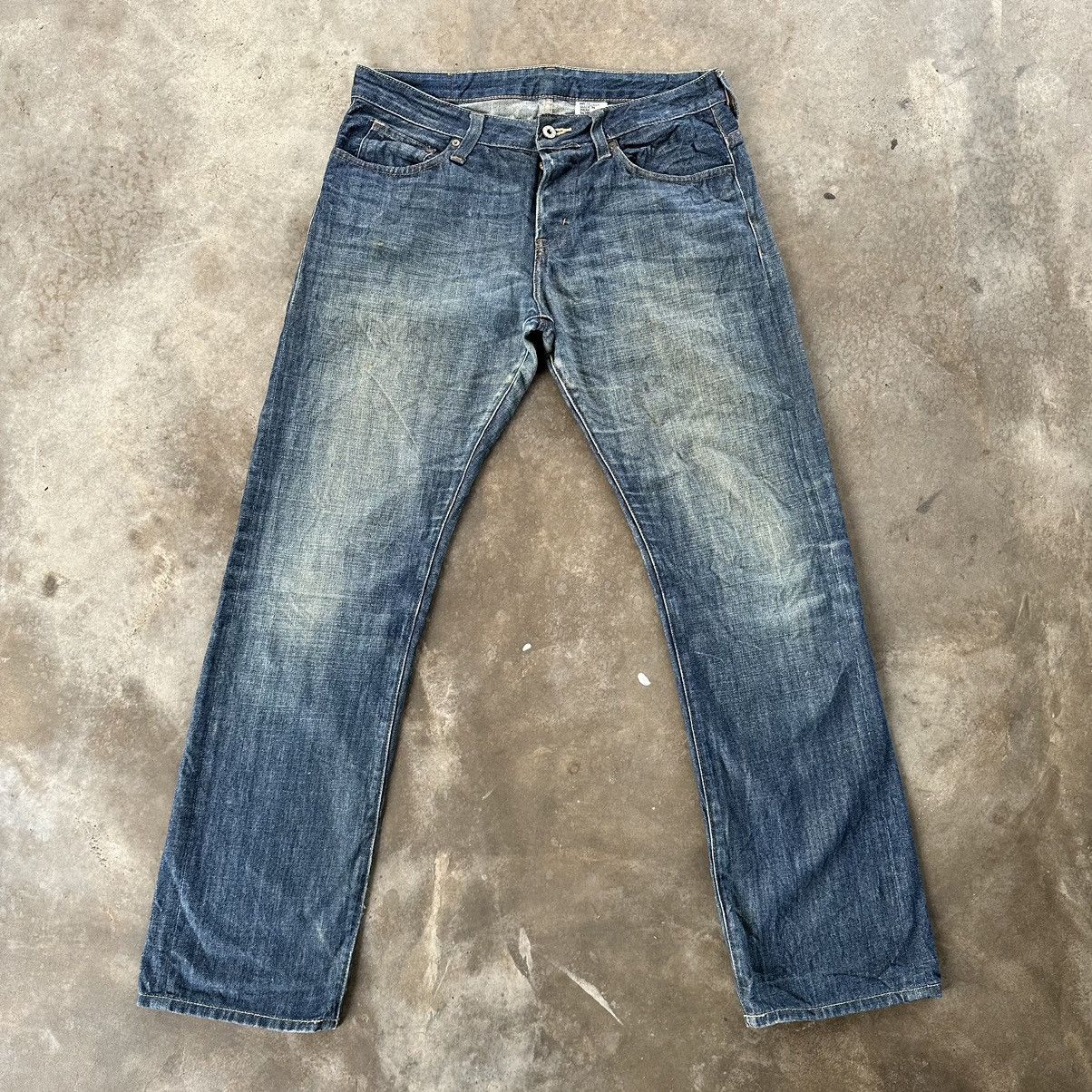 Japanese Brand Vintage Japanese Rusty Jean Faded Denim Pant W34 Size US 34 / EU 50 - 1 Thumbnail