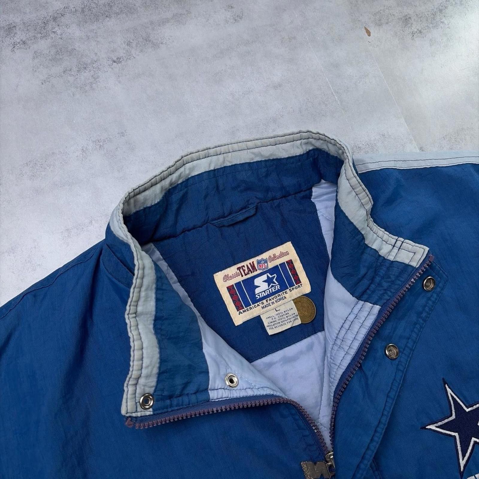 Starter Vintage 90s Starter Dallas Cowboys NFL Logo Puffer Jacket Size US L / EU 52-54 / 3 - 6 Thumbnail
