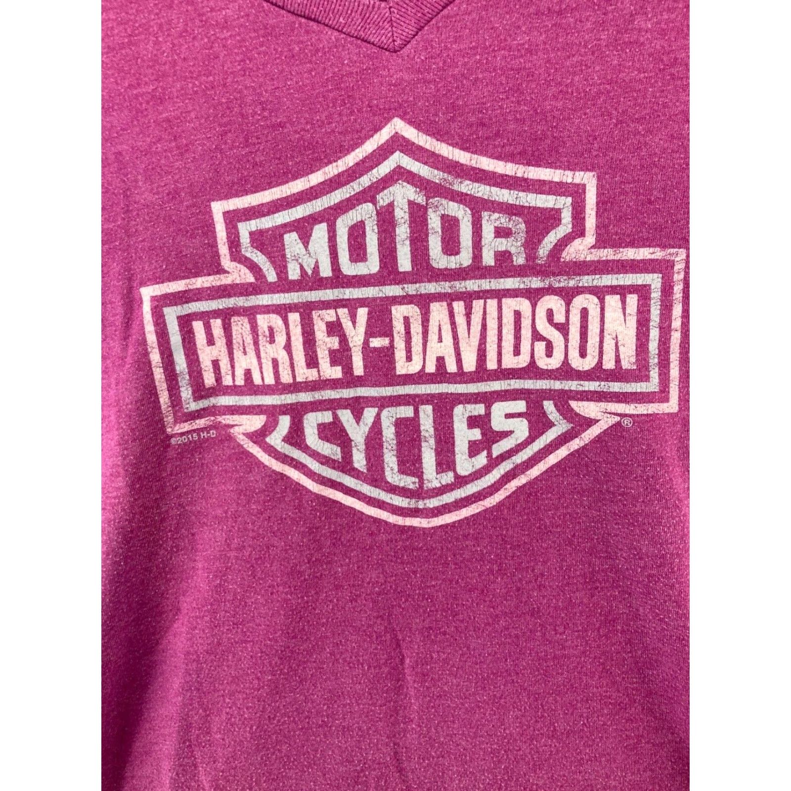 Harley Davidson Harley-Davidson Womens T-Shirt XL Pink Butterfly Motorcycle Casual Shirt Adults Summer Size XL / US 12-14 / IT 48-50 - 4 Thumbnail