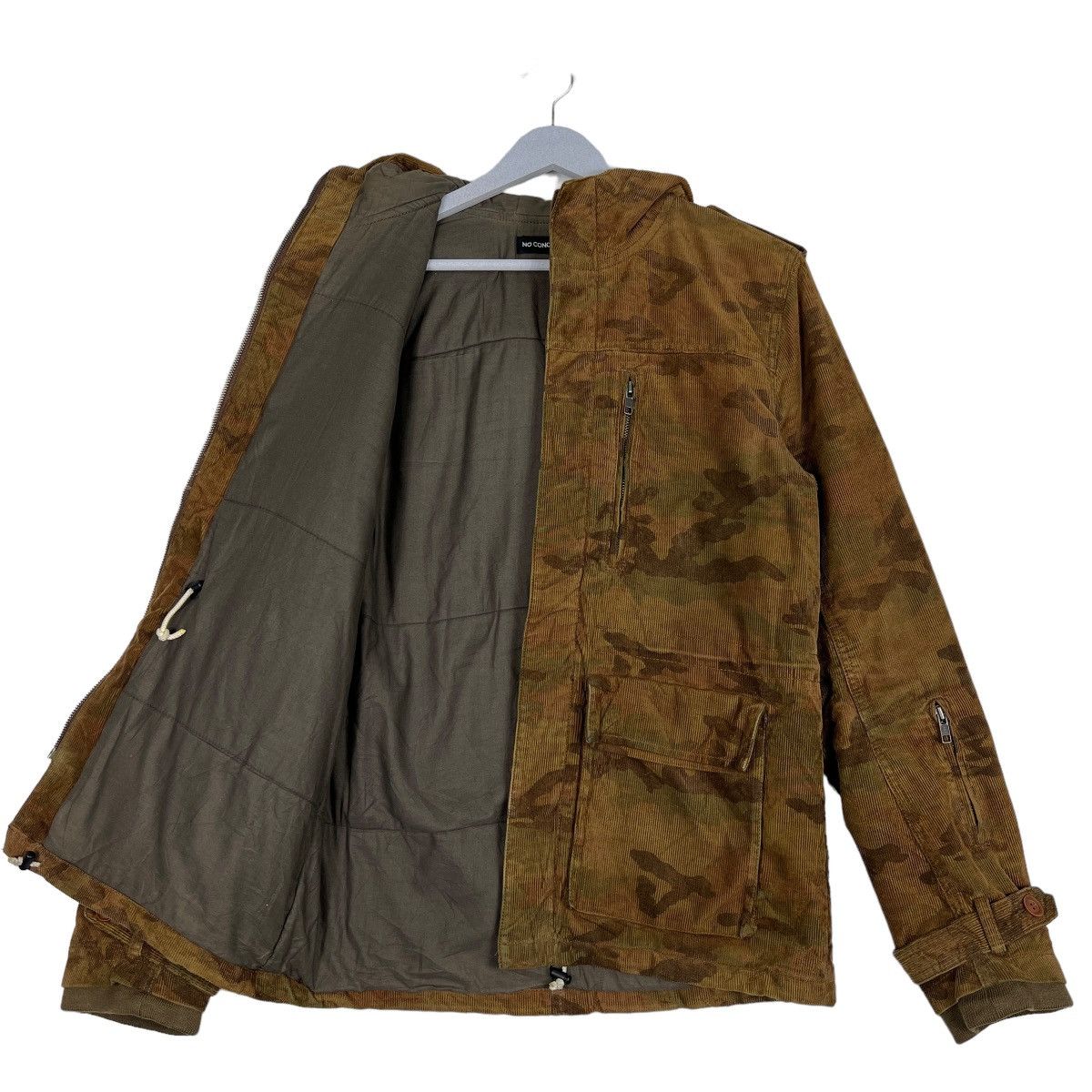 GOODENOUGH 🔥 NO CONCEPT BUT GOOD SENSE WOODLAND CAMO CORDUROY JACKET Size US M / EU 48-50 / 2 - 10 Thumbnail