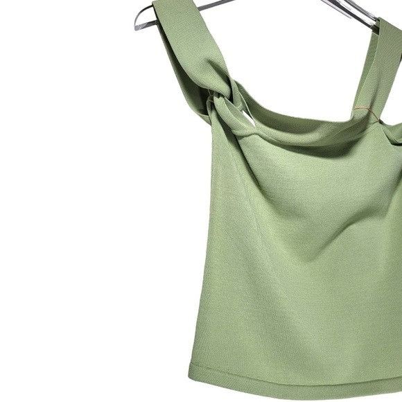 Cult Gaia NEW Cult Gaia Kimmy Knit Fitted Off Shoulder Top in Moonston Size L / US 10 / IT 46 - 7 Thumbnail