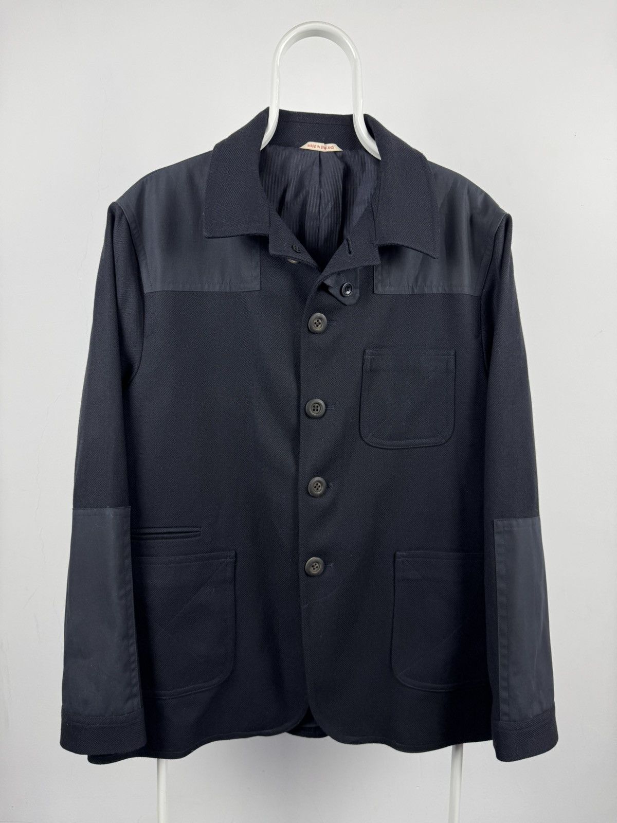 Vintage Donkey Wool Tweed And Waxed Element Made UK Jacket