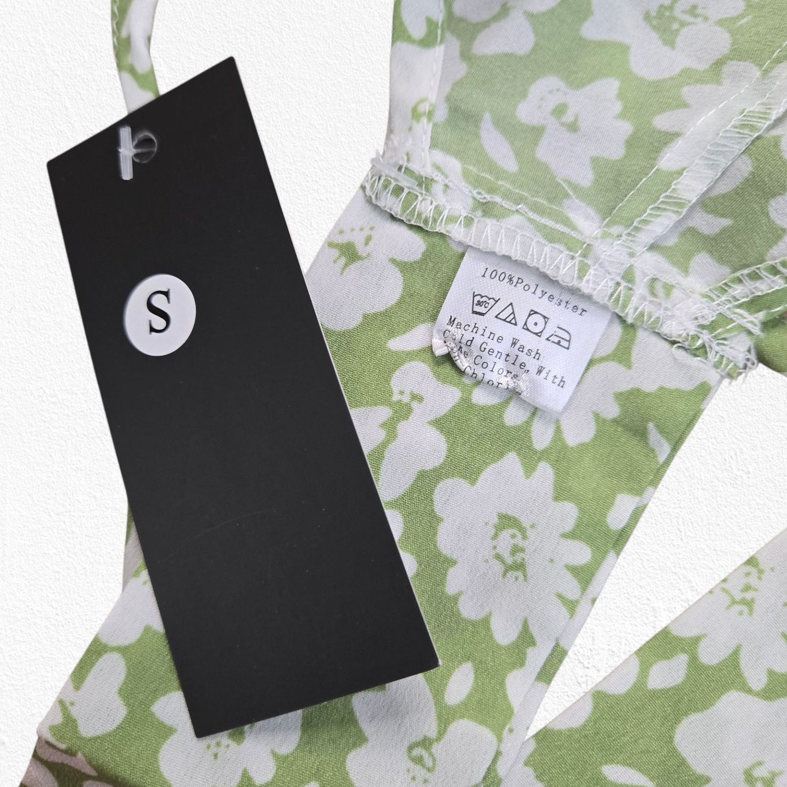 Other Floral Green Handkerchief Hem Tie Back Tank Top Size Small Size S / US 4 / IT 40 - 5 Thumbnail