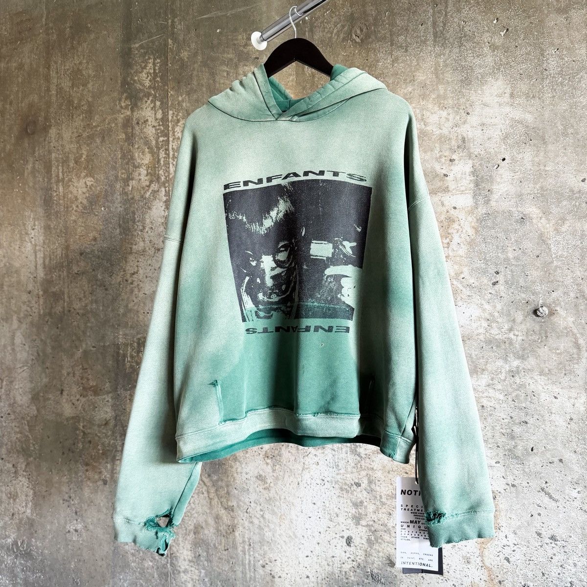 Enfants Riches Deprimes Enfants Riches Deprimes ERD Girl Gun Acid Wash Green Hoodie Size US L / EU 52-54 / 3 - 2 Thumbnail