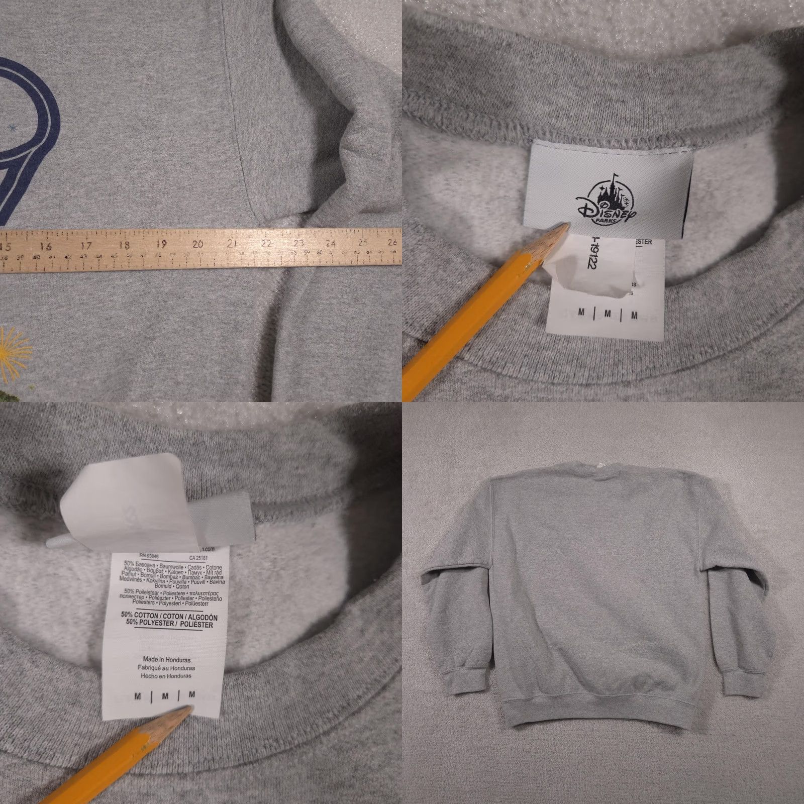 Disney Disney Disney Parks Walt Disney World Sweatshirt Mens M Gray 2019 Mickey Minnie Pullover Graphic Print Cartoon Movie Vintage No Size US M / EU 48-50 / 2 - 8 Thumbnail