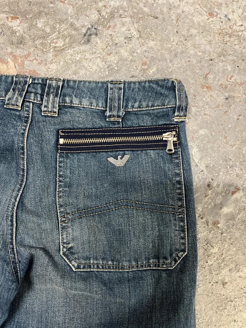 Armani × Vintage 2000s Armani Cargo Bondage Denim Jeans Size US 30 / EU 46 - 8 Thumbnail
