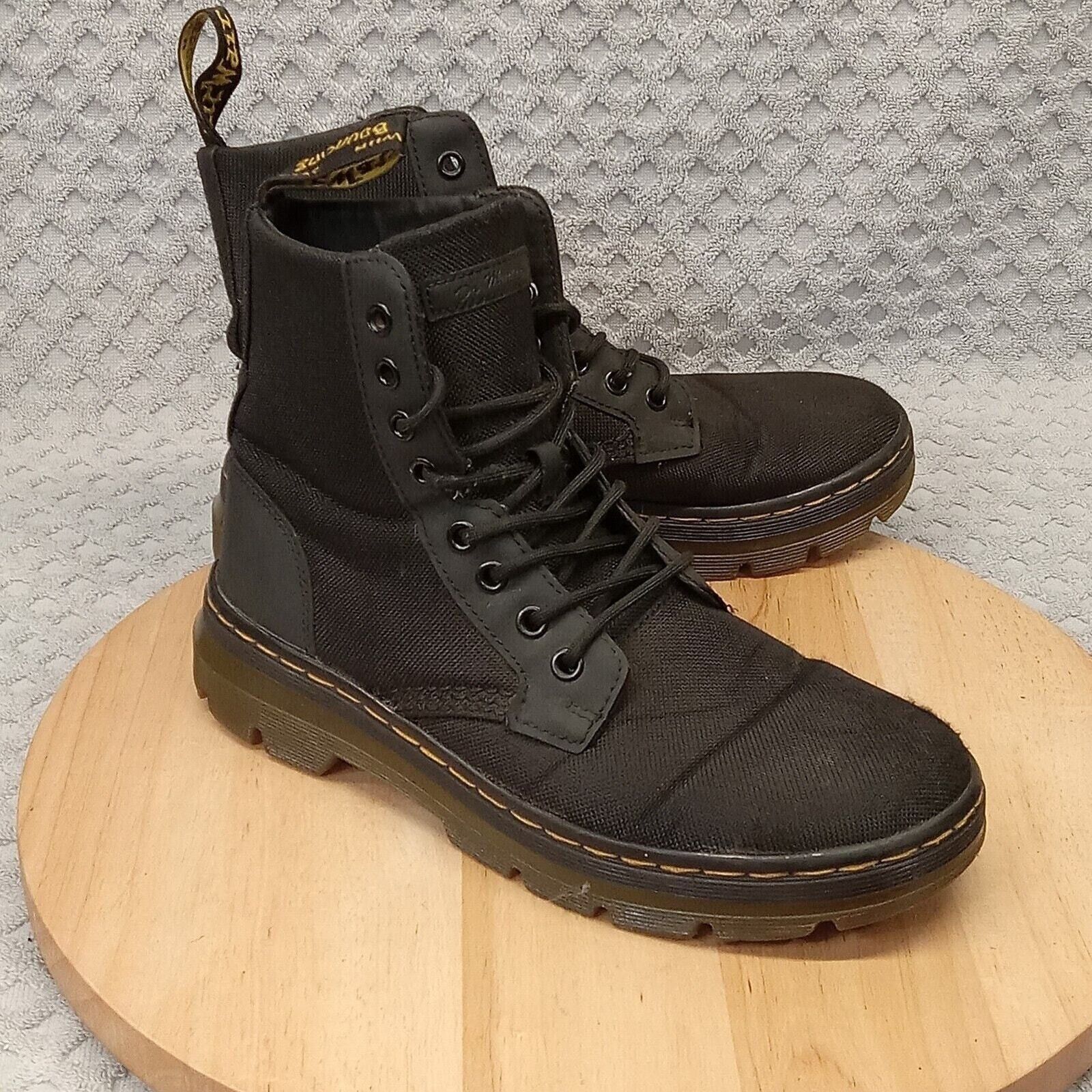 Dr. Martens Dr Martens Combs Boots 8 Womens 7 Mens Canvas Black AW004 Grailed