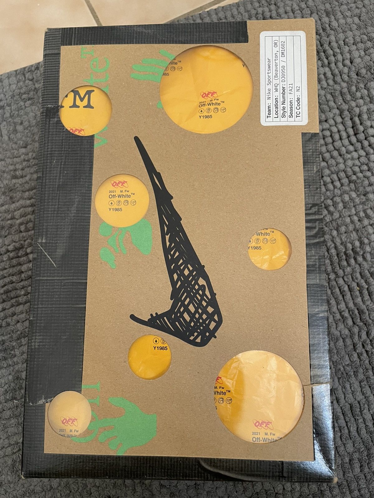 Nike × Off-White Off White Nike Dunk Low Lot 13 Size US 8.5 / EU 41-42 - 14 Thumbnail