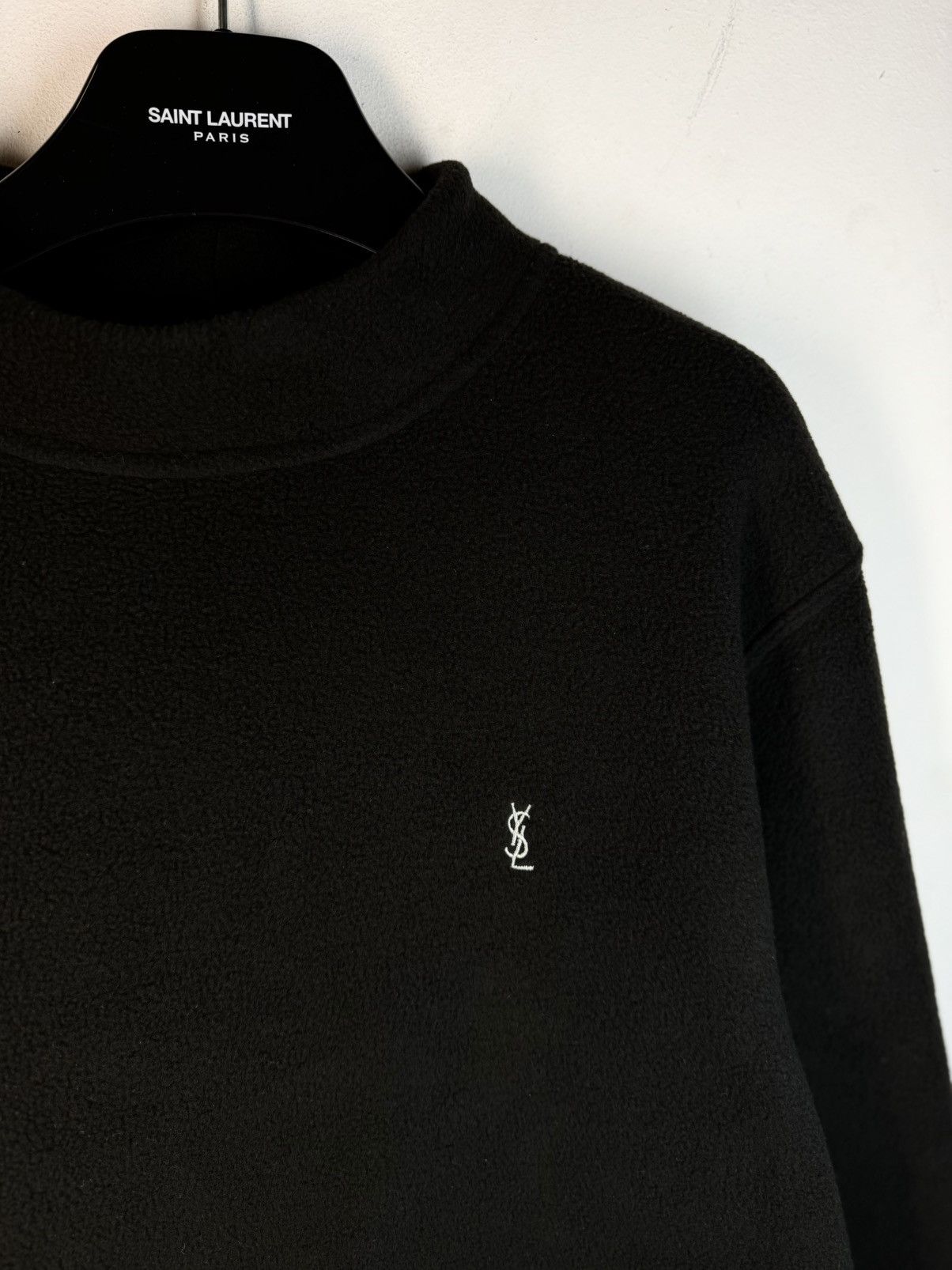 Yves Saint Laurent Fleece YSL Sweatshirt Black Turtleneck Soft Vintage Sweater Size US M / EU 48-50 / 2 - 1 Thumbnail