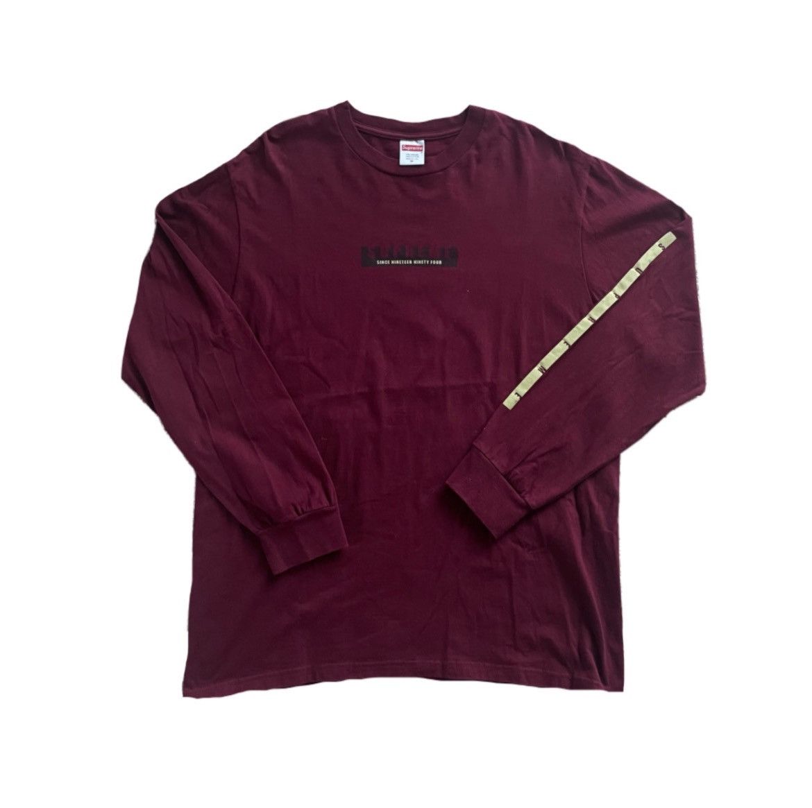 Supreme Supreme 1994 LS Tee Burgundy | Grailed