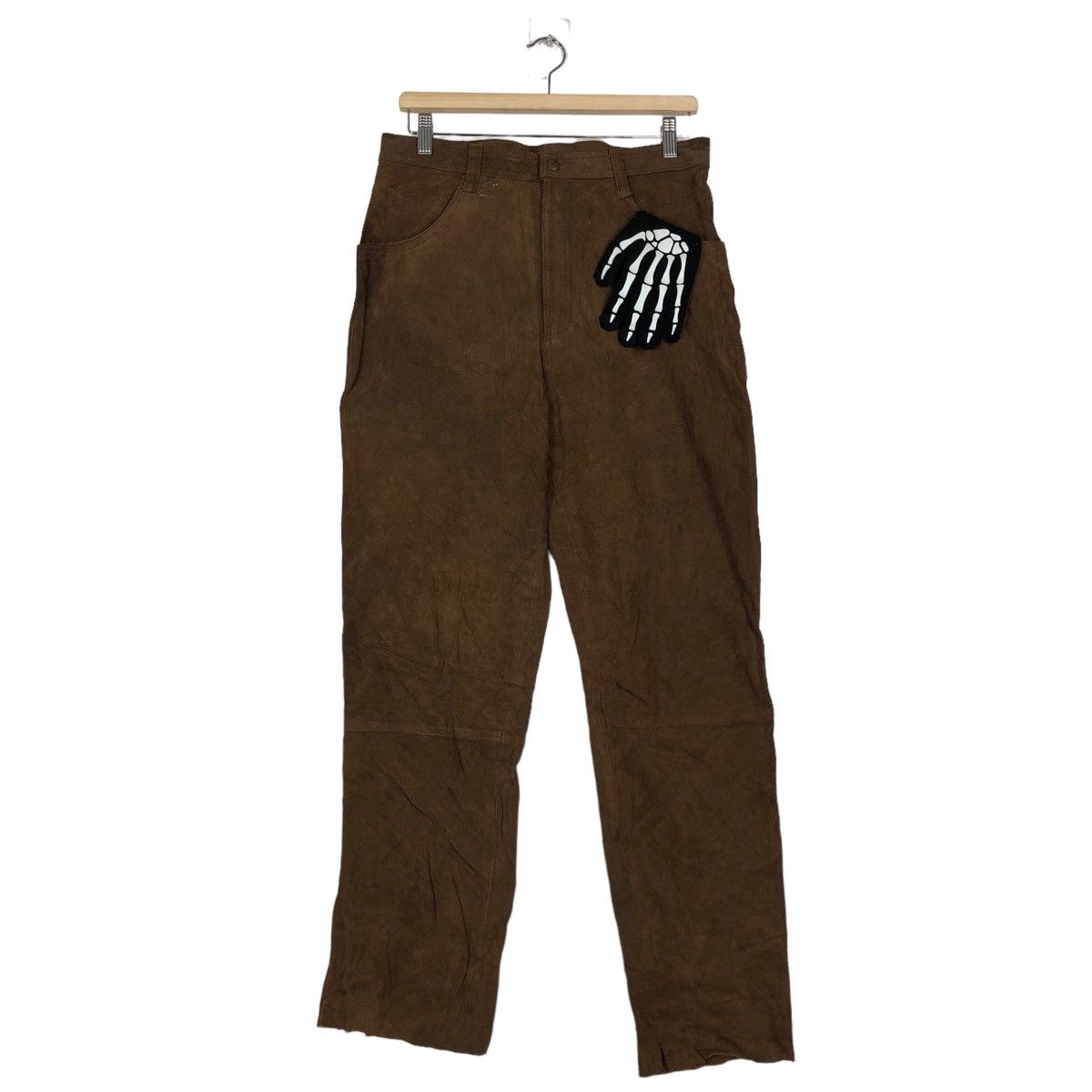 Genuine Leather 🔥Rare Genuine Leather Pants Stinna Issey Miyake Brown Size US 32 / EU 48 - 2 Thumbnail