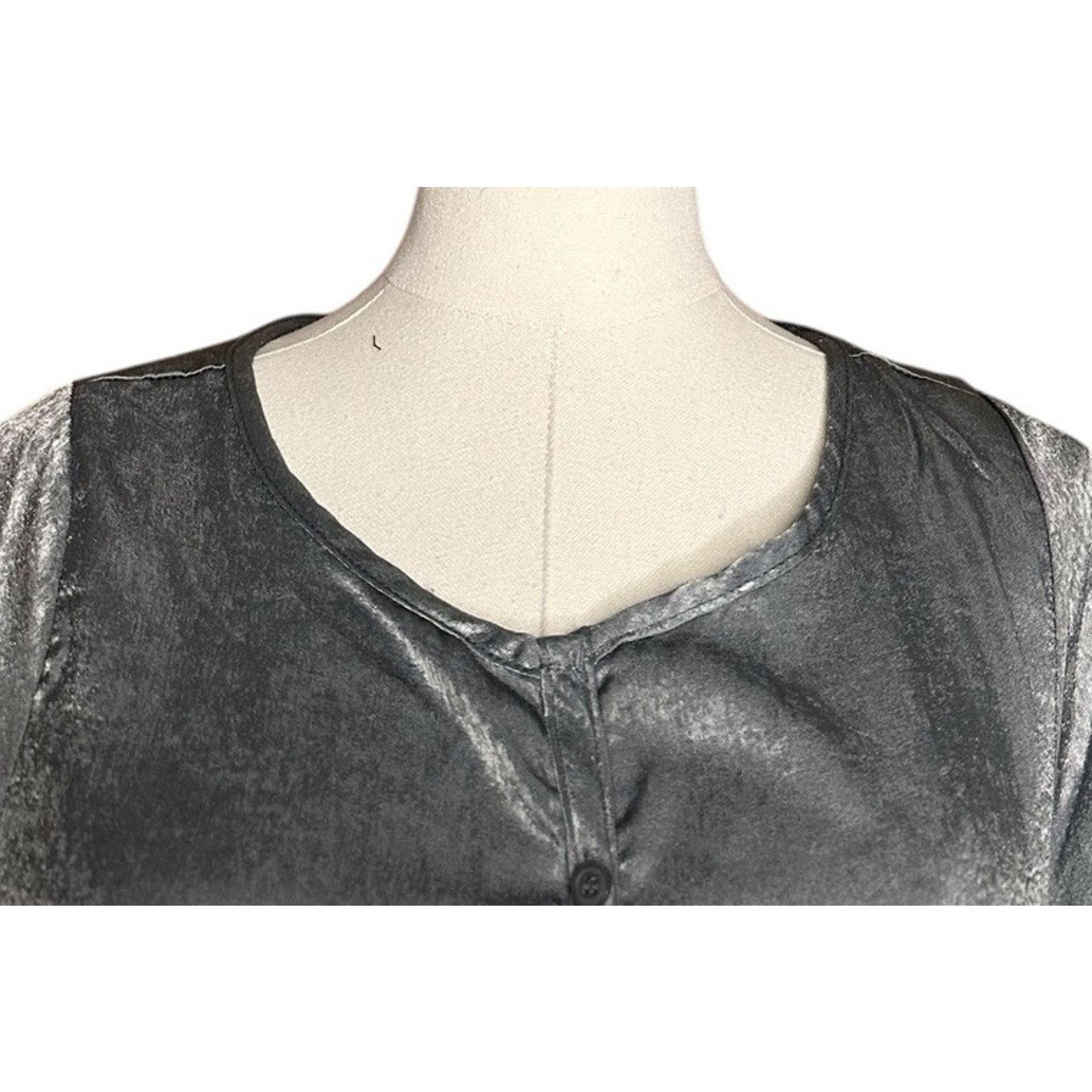 Other Joyfolie Mia Joy Tiered Boho Maxi Dress Flowy Gray Silver XS Size XS / US 0-2 / IT 36-38 - 4 Thumbnail