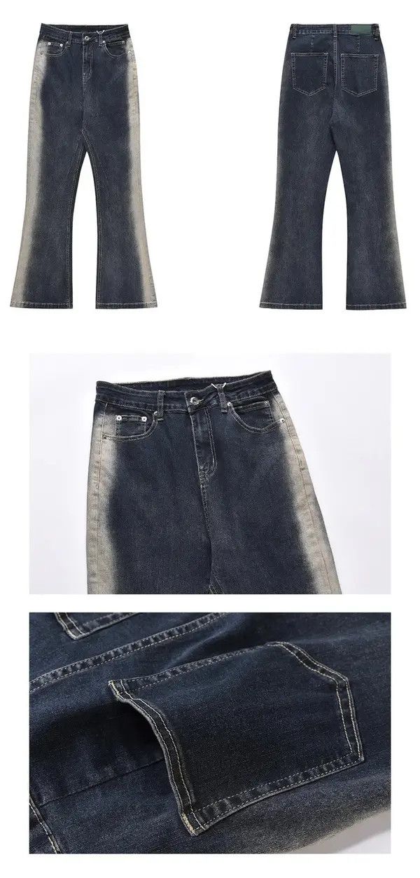 Designer Kitayama x Reia Slim Flared Streetwear Vintage Design Jeans Size US 34 / EU 50 - 5 Thumbnail