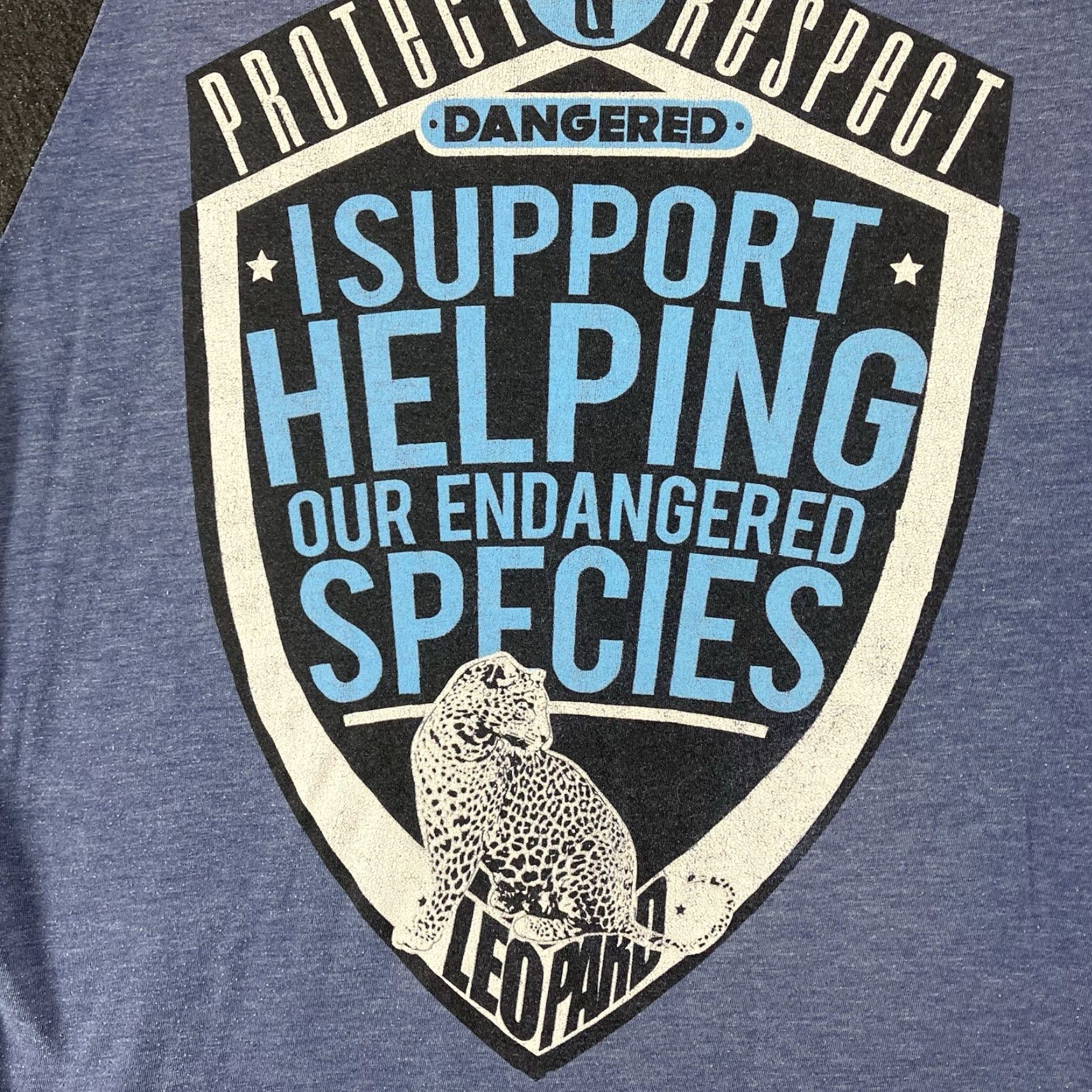 Vintage Endangered Species T Shirt Leopard Big Cats Adult Large Lightweight Thin USA Size US L / EU 52-54 / 3 - 3 Thumbnail